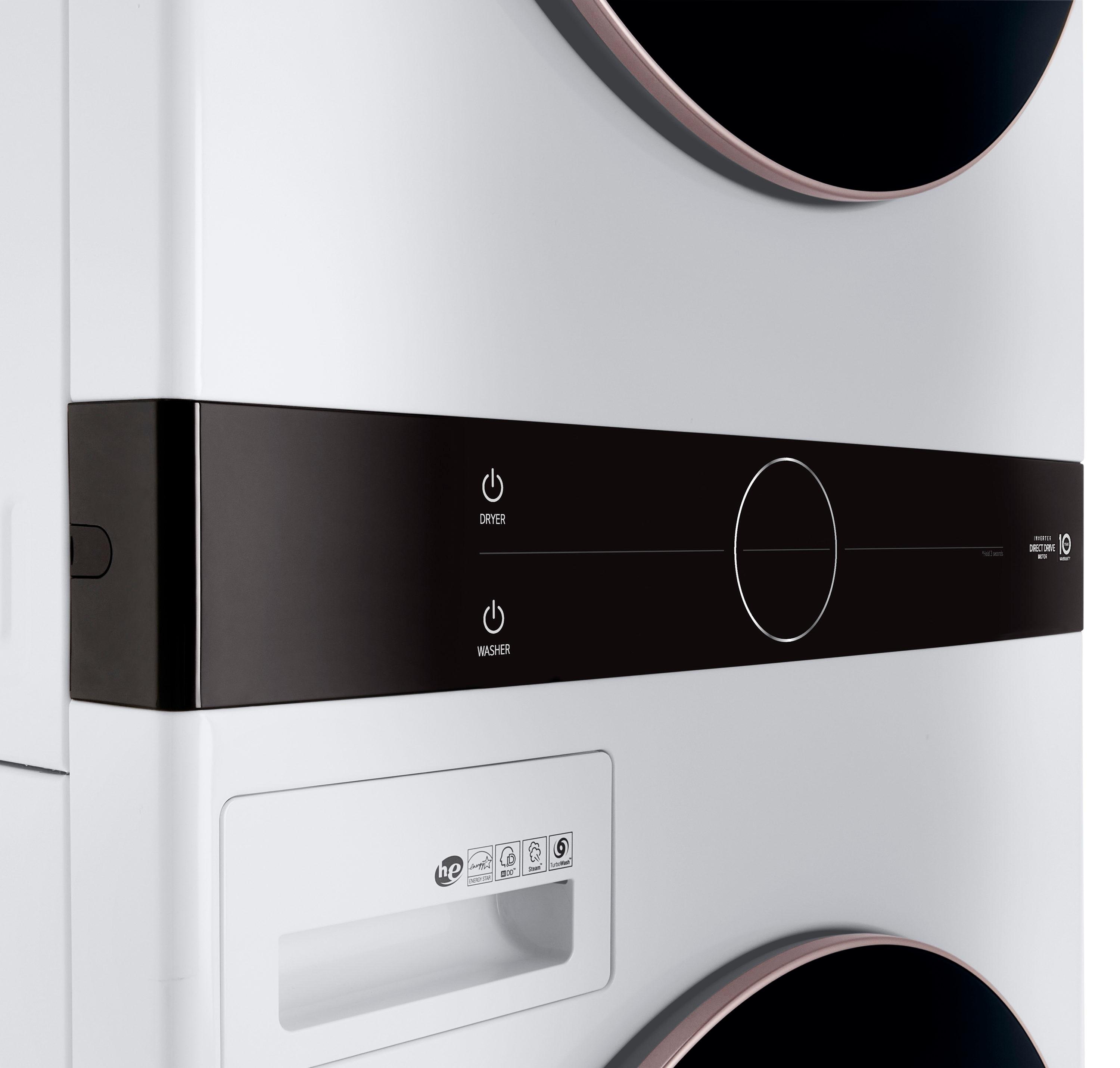 LG WKE100HWA 27 inch White WashTower™ with Center Control™ 4.5 cu. ft. Washer and 7.4 cu. ft. Electric Drye
