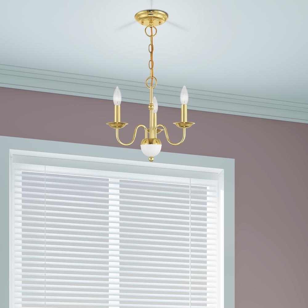 Livex Lighting Windsor 3 - Light Chandelier in  Polished Brass