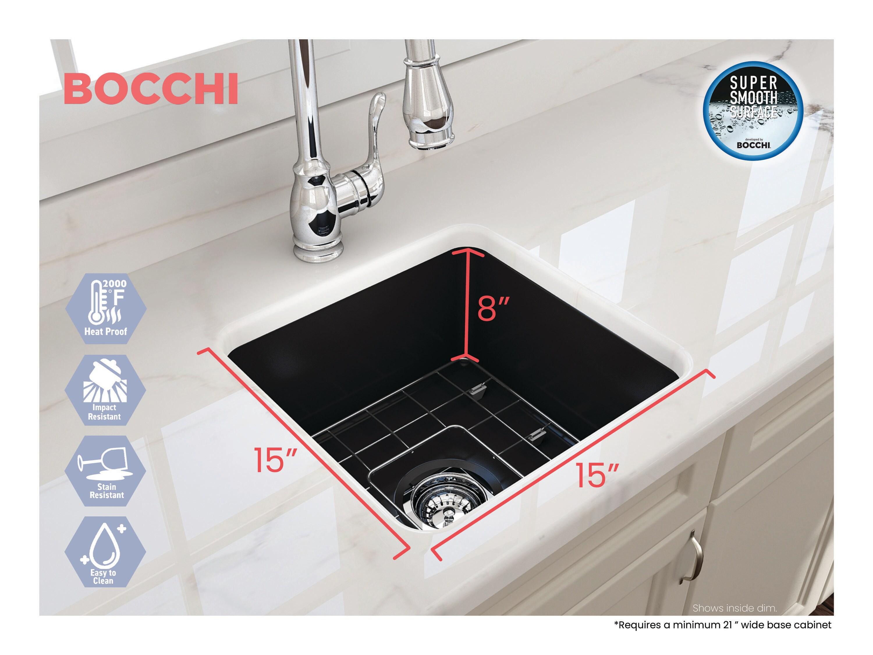 BOCCHI 18'' L Fireclay Kitchen Sink 1359-004-0120