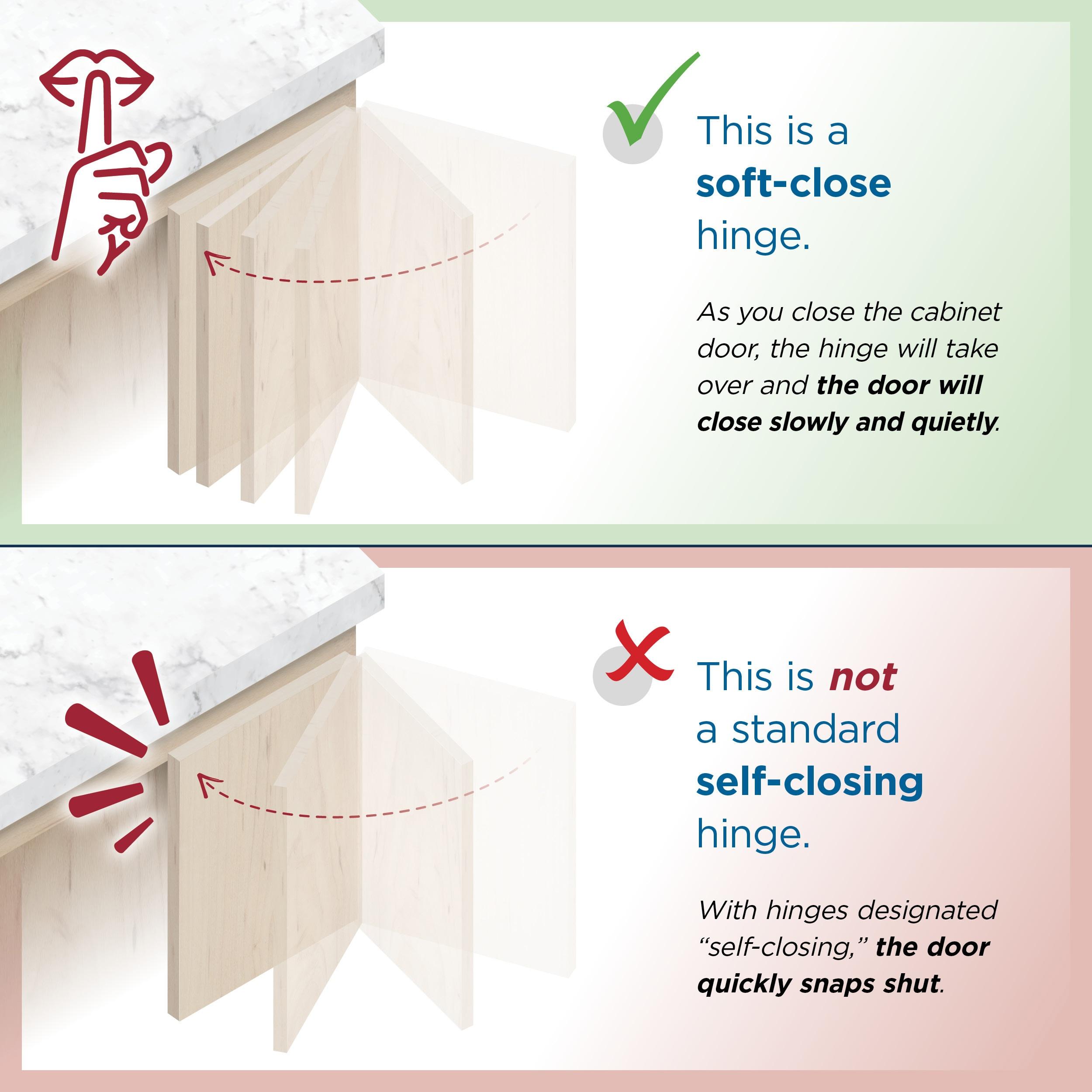 Amerock 1-1/4 inch (32mm) Overlay Face Frame Soft Close Concealed Cabinet Hinge - 1 Pair