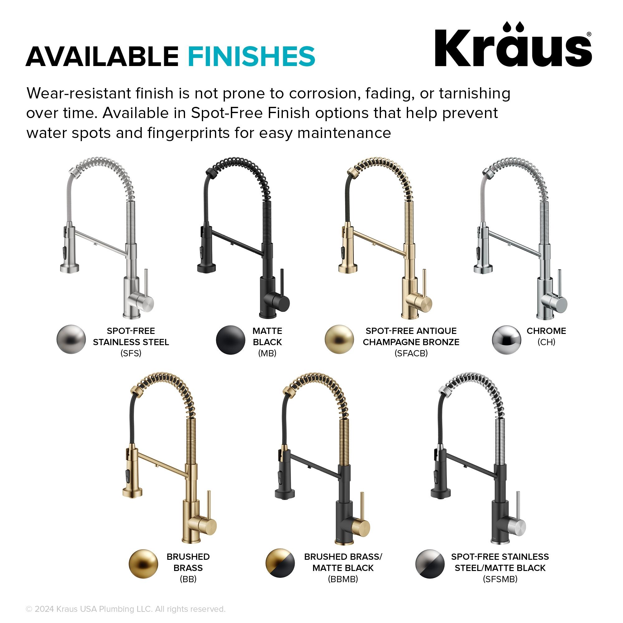 KRAUS Bolden 2-in-1 Commercial Style Pull Down Single Handle Water Filter Kitchen Faucet for Reverse Osmosis or Water Filtration System in Matte Black