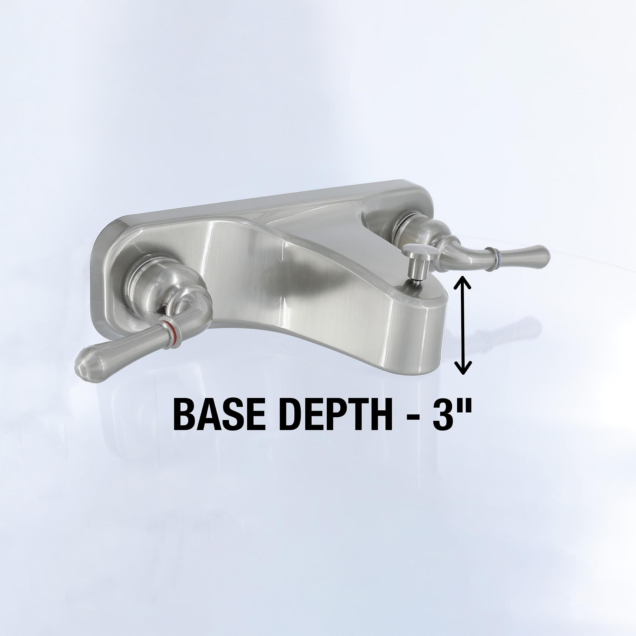 DANCO Lever-Style Mobile Home Center-Set Tub/Shower Faucet, Brushed Nickel, 8-Inches (10883X)