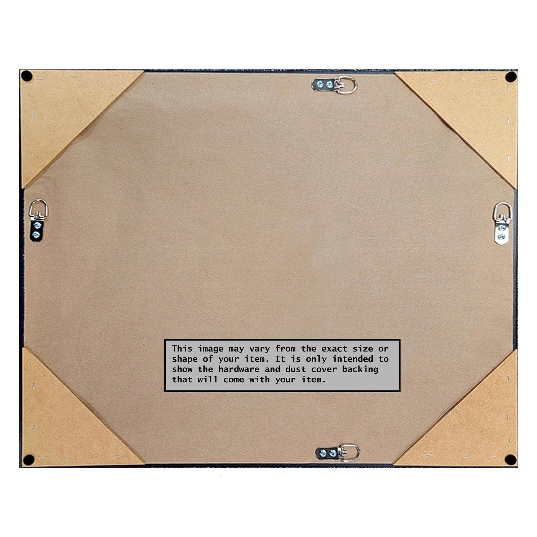 Amanti Art Beveled Wood Bathroom Wall Mirror - Nero Black Frame Outer Size: 19 x 23 in