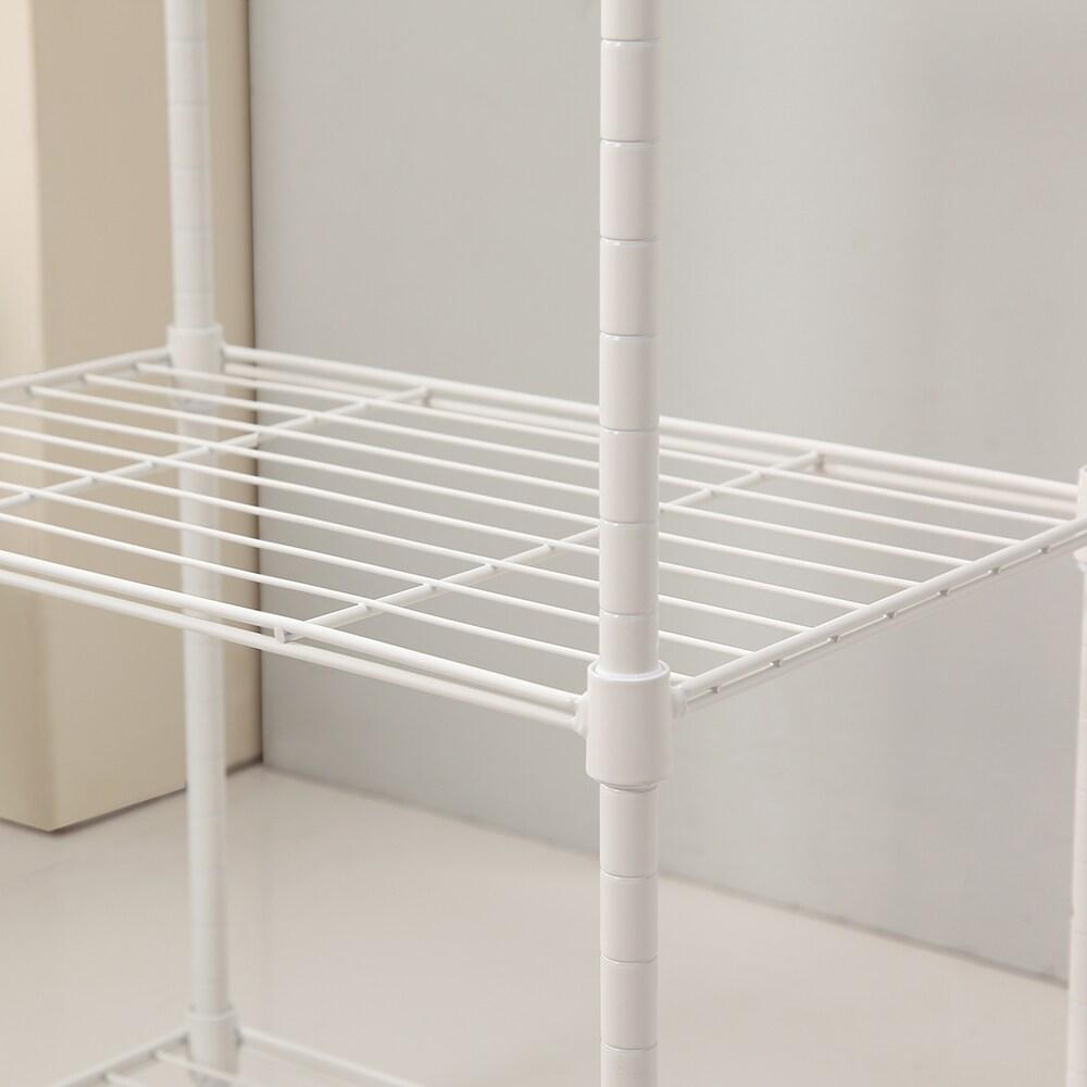 3 tier white powder shelving unit 12x18x26in