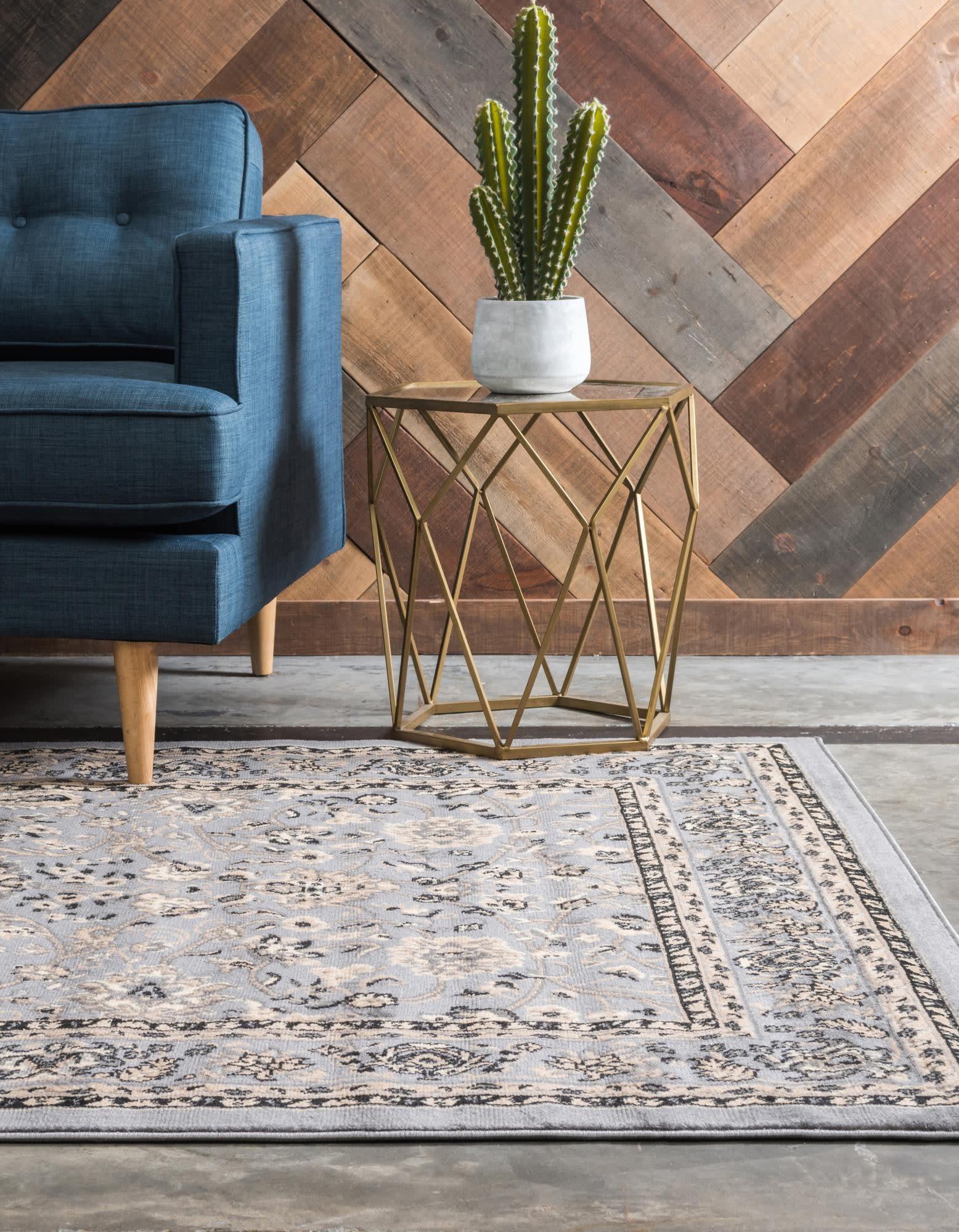 Unique Loom 6' 0 x 9' 0 Sialk Hill Washington Gray Area Rug