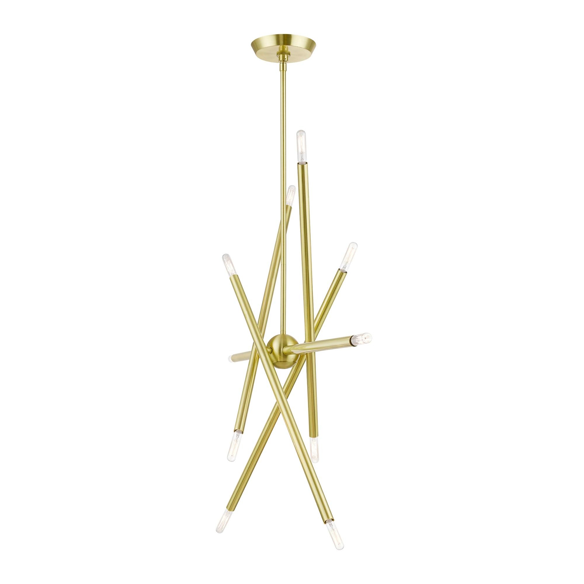 Livex Lighting Soho 10 - Light Chandelier in  Satin Brass