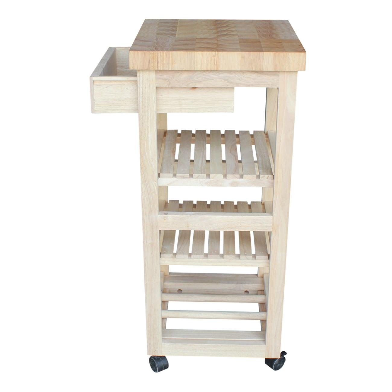 Ashley Kitchen Trolley - Unfinished - International Concepts