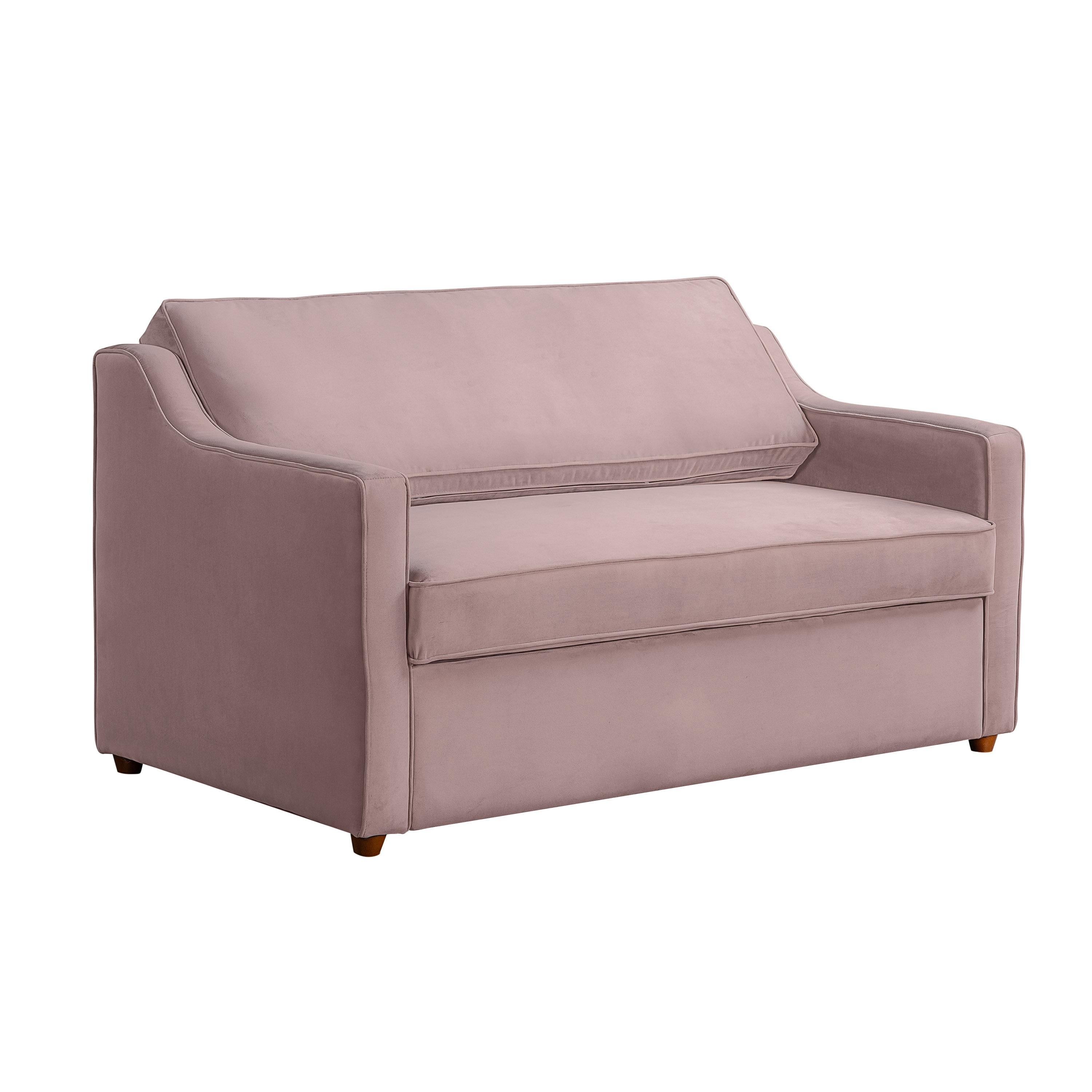 Serta Juliette 62.2'' Full Convertible Sofa w/ Velvet Upholstery