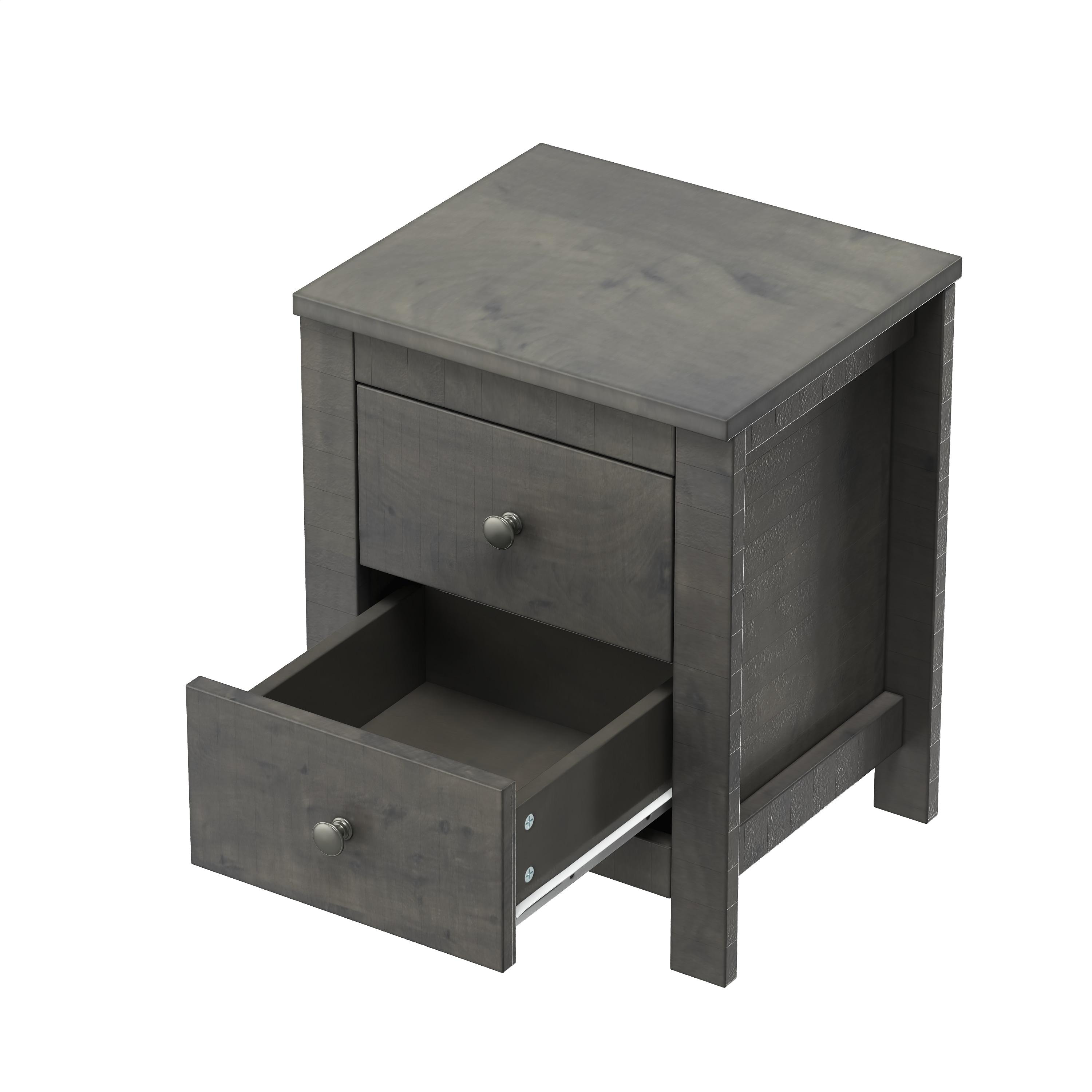 Decopom Farmhouse Wooden Nightstand Set of 2
