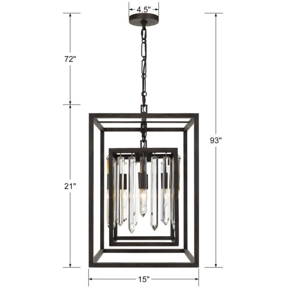 8404-FB-Crystorama Lighting-Hollis - 23 Inch Four Light Chandelier