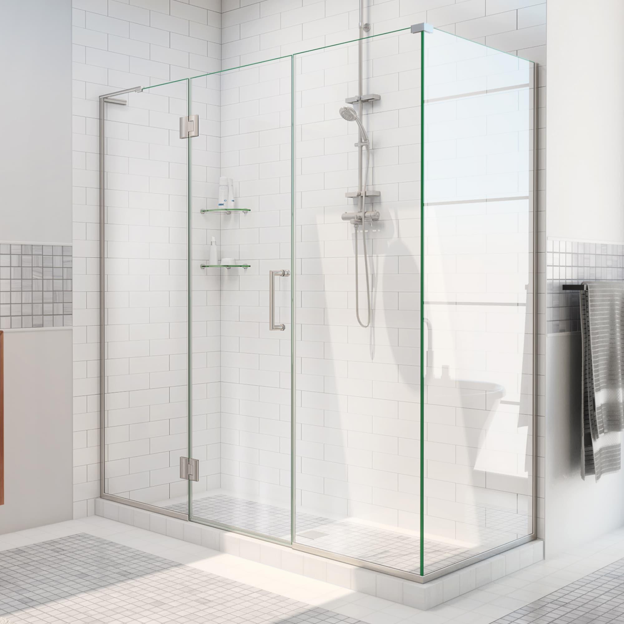 Unidoor-X 58 W x 30.375 D x 72 H Frameless Hinged Shower Enclosure