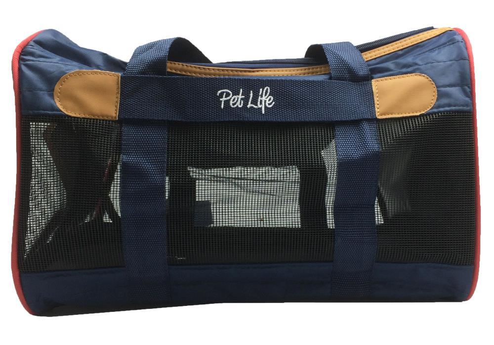 Pet Life Airline Approved Aero-Zoom Lightweight Wire Framed Collapsible Pet Carrier