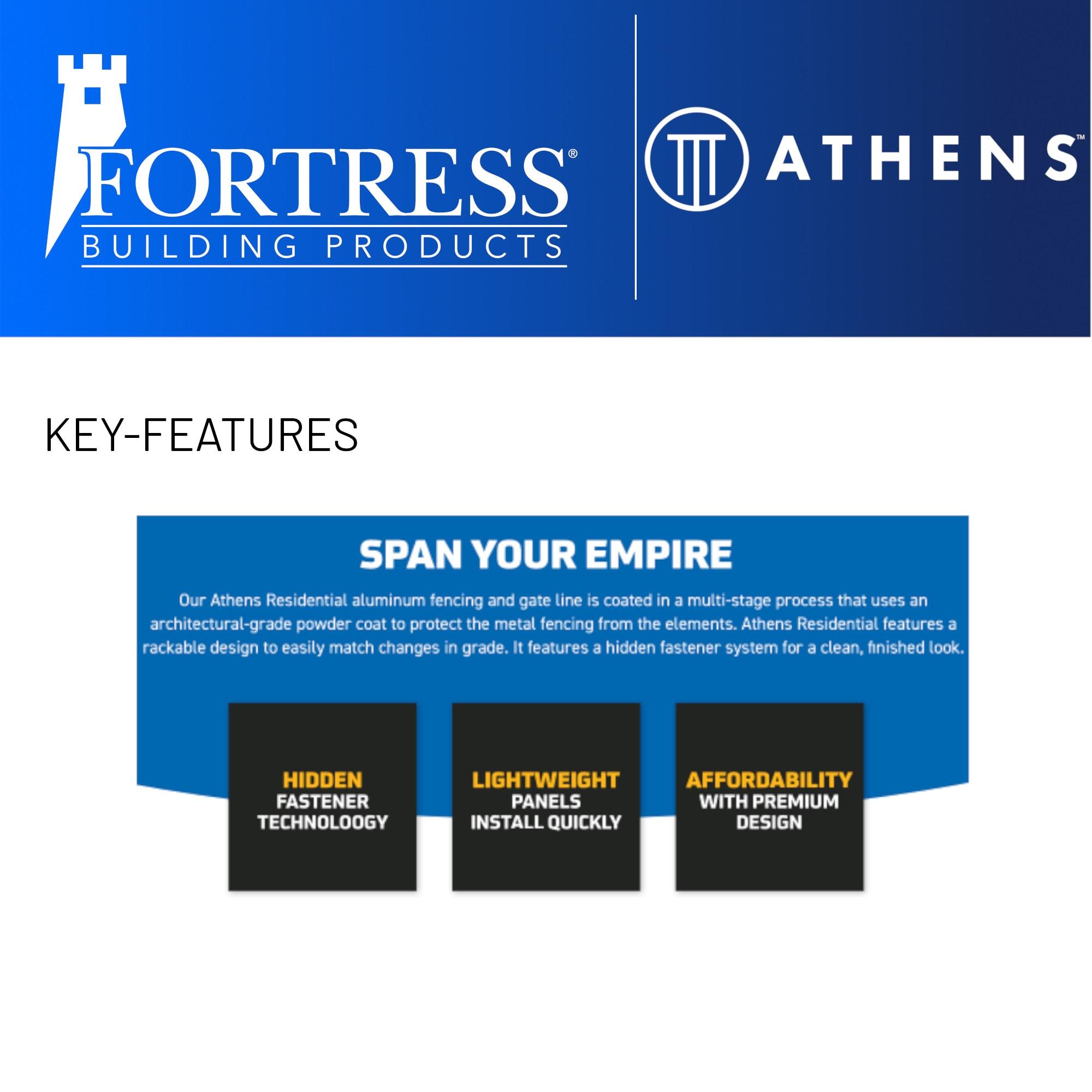 Fortress Building Products A2 4.5-ft H x 8-ft W Gloss Black Aluminum Flat Top and Bottom Fence Panel for Pool Application