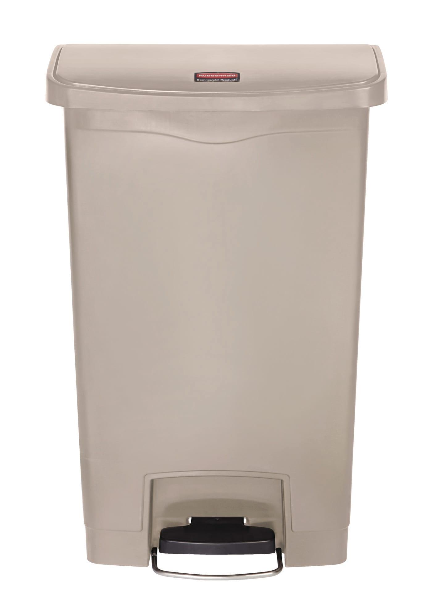 Rubbermaid Commercial Products Slim Jim Plastic Step On Trash Can - 13 Gallons