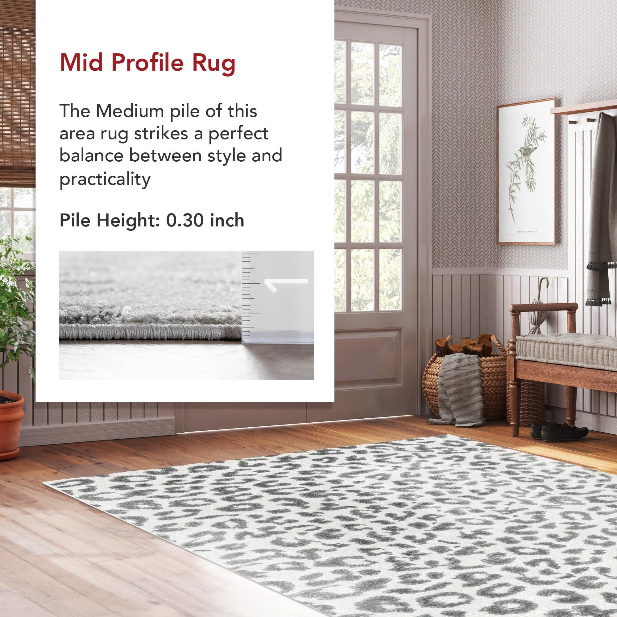 Nuloom Leopard Animal Print 10x14 Indoor Area Rug for Living Room Bedroom Dining Room Kitchen, Grey/Off White