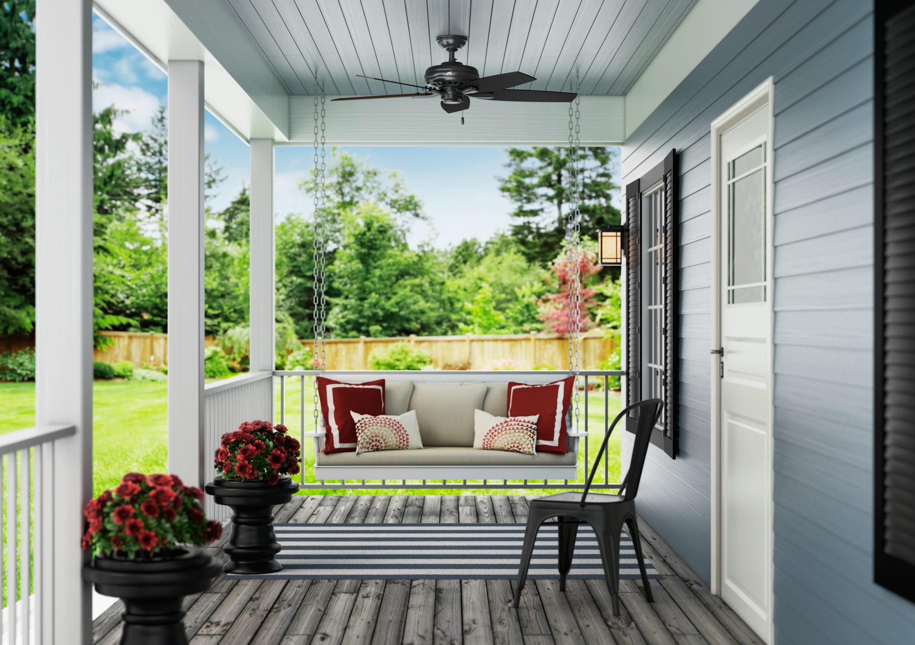 52" Newsome 5 - Blade Outdoor Standard Ceiling Fan with Pull Chain