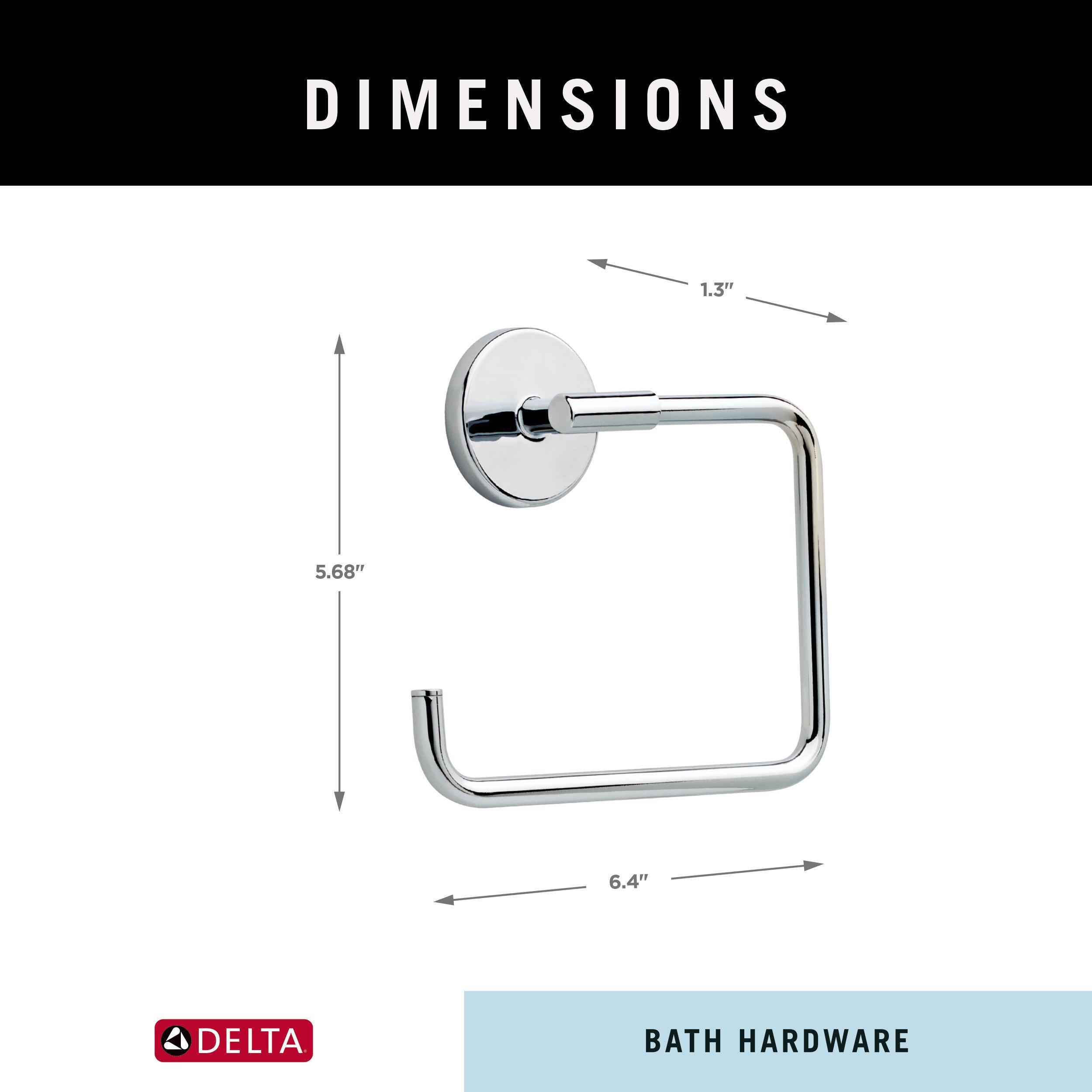 Trinsic Wall Mount Square Open Towel Ring Bath Hardware Accessory