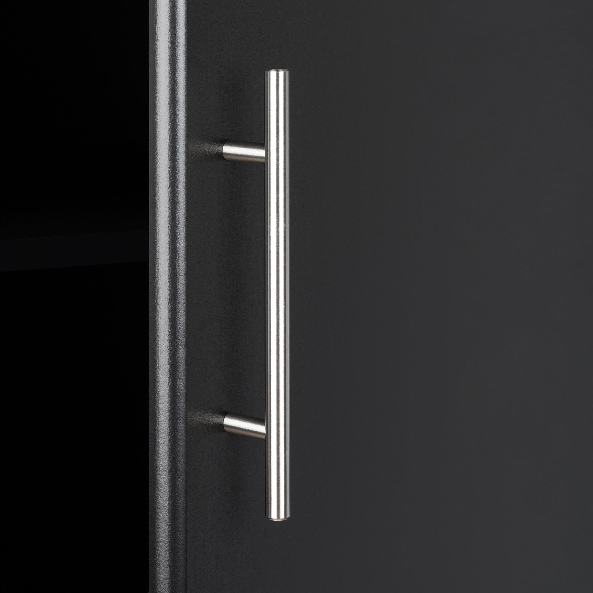 54" Elite Wall Cabinet Black - Prepac: Modern Laminated Storage, HangUps Collection, 2 Adjustable Shelves