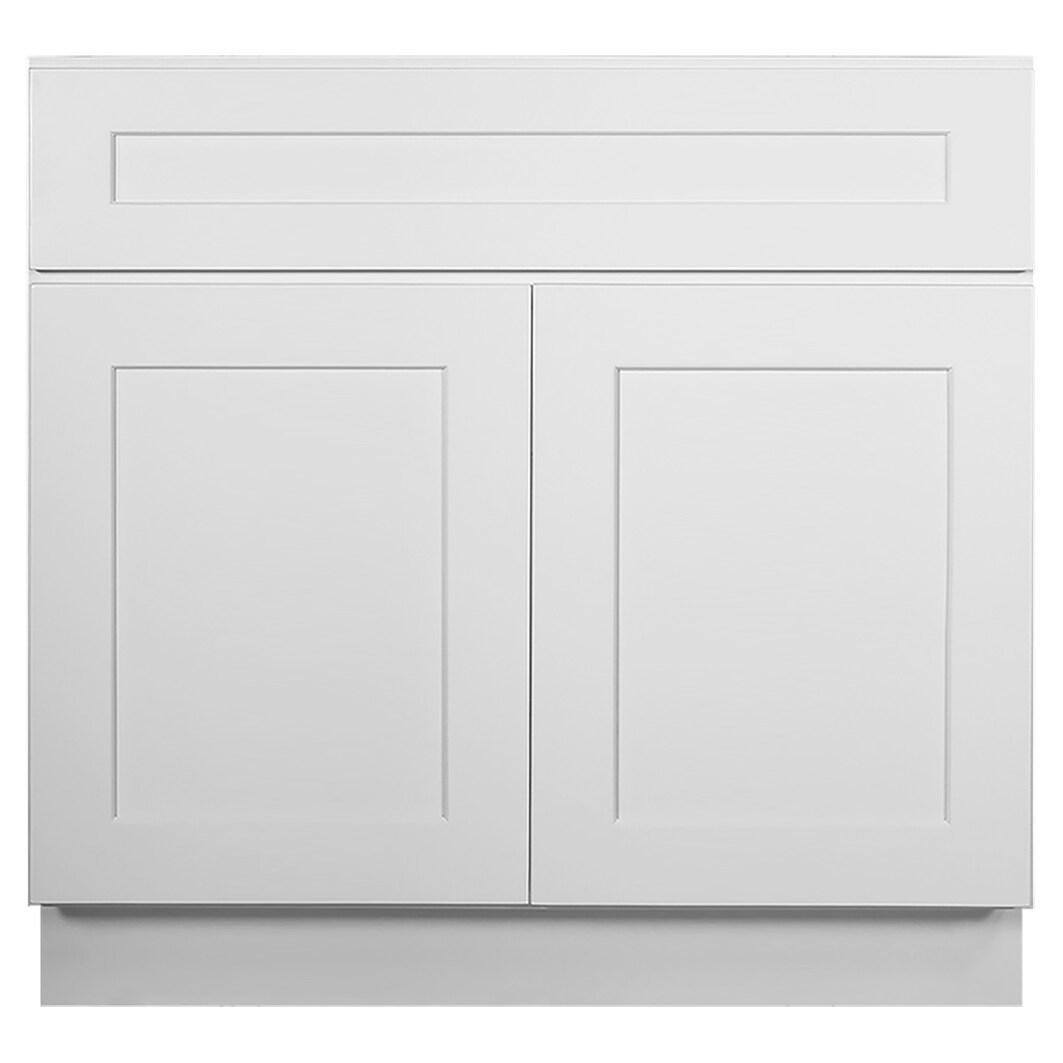 Design House Brookings Unassembled Shaker Sink Base Kitchen Cabinet, White