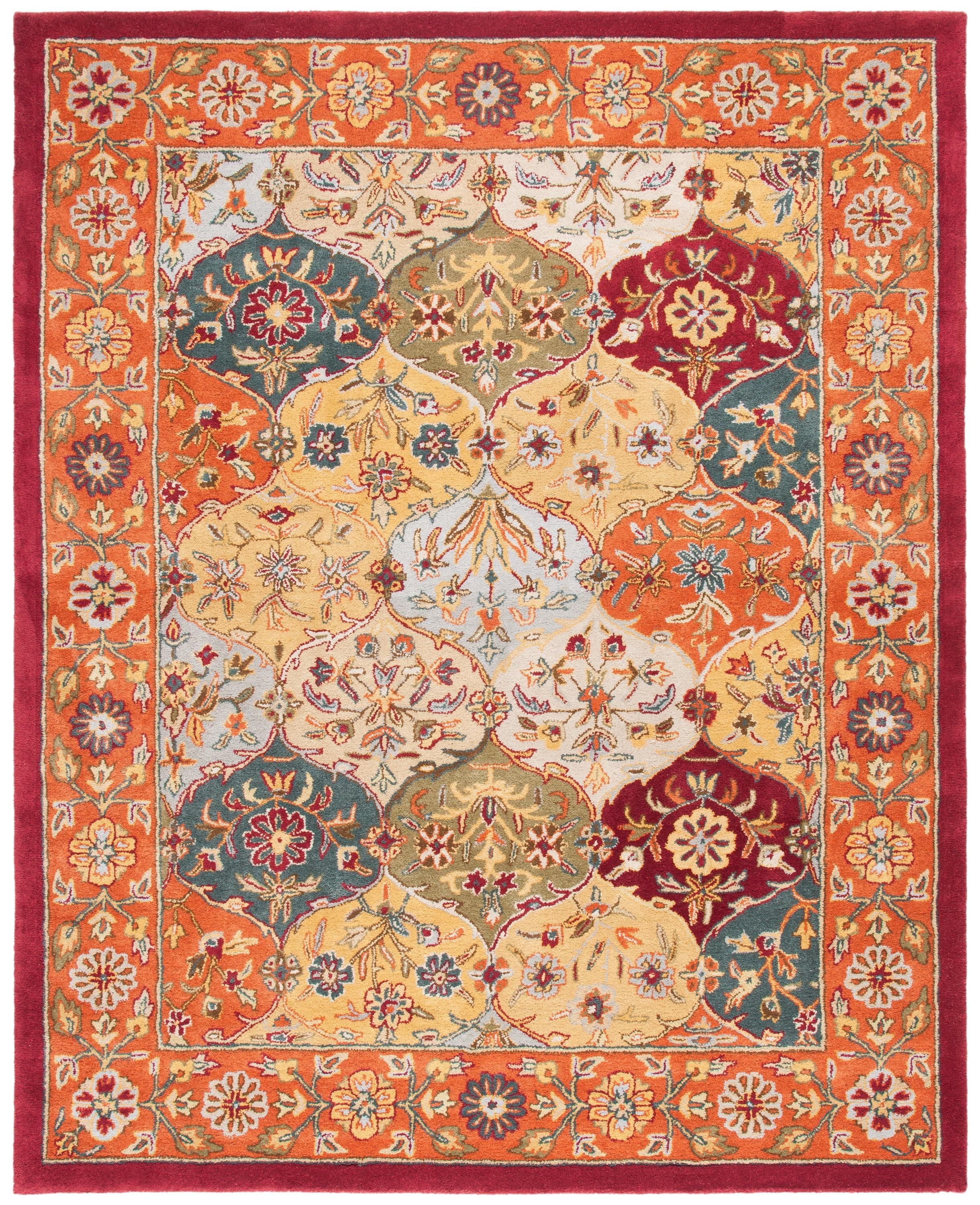 SAFAVIEH Heritage Woodville Oriental Wool Area Rug, Multi/Red, 12' x 15'