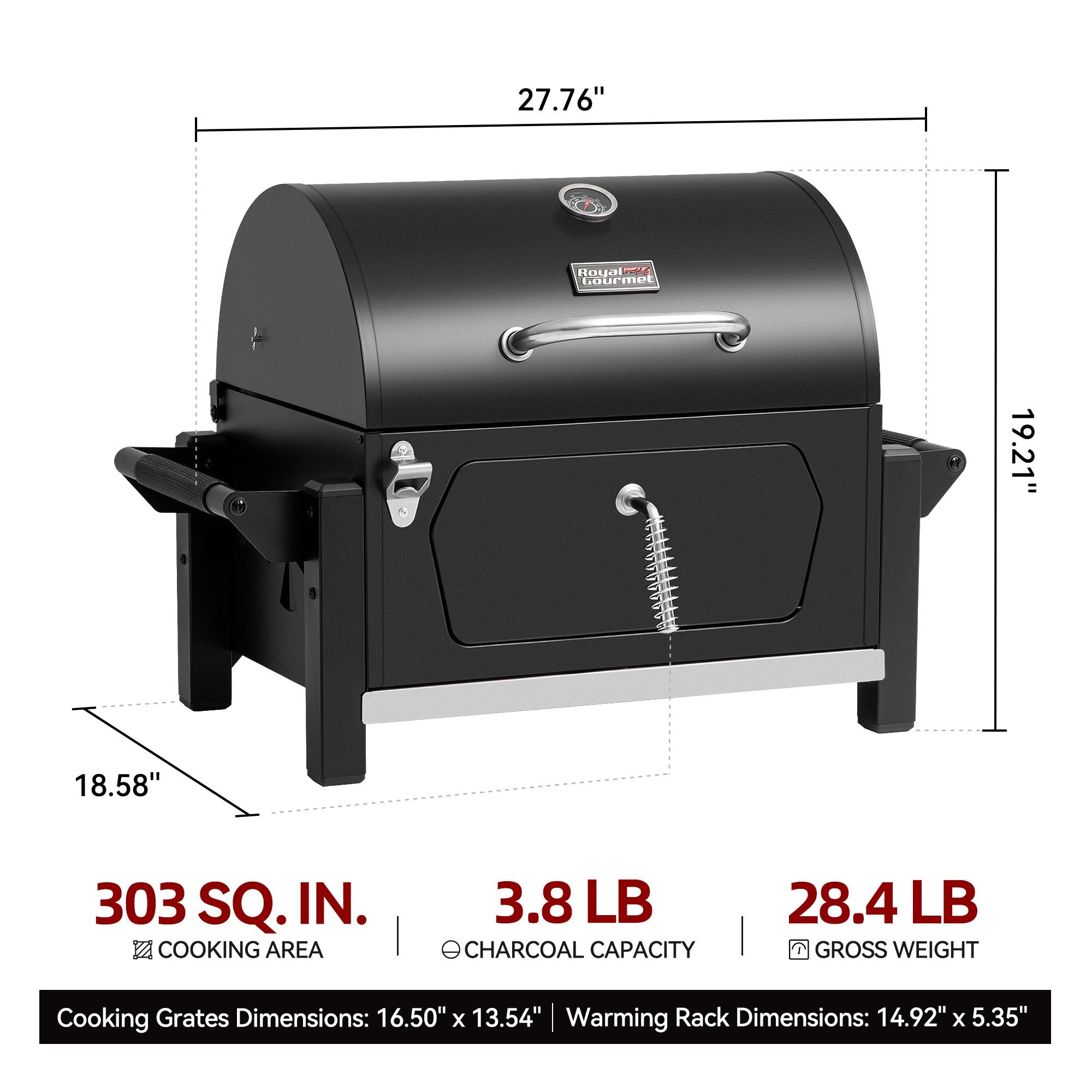 Royal Gourmet CD1519 Portable Charcoal Grill with Two Side Handles