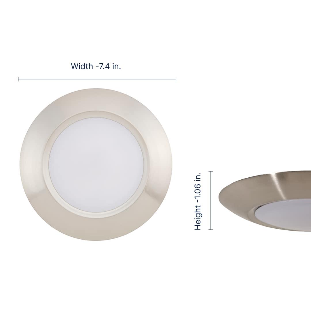 Craftmade X9007-Led Led Flushmount 7" Wide Led Flush Mount Ceiling Fixture - Nickel