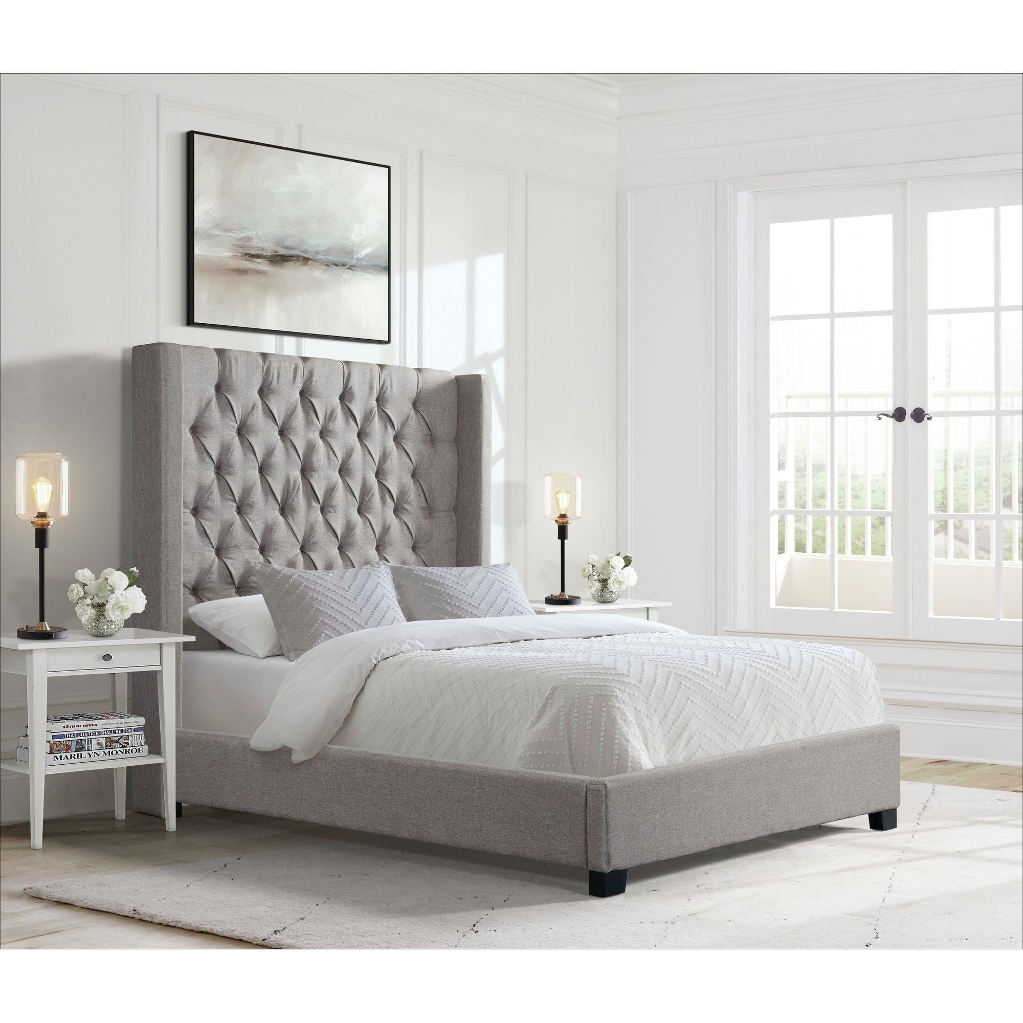 Arden Upholstered Wingback Bed