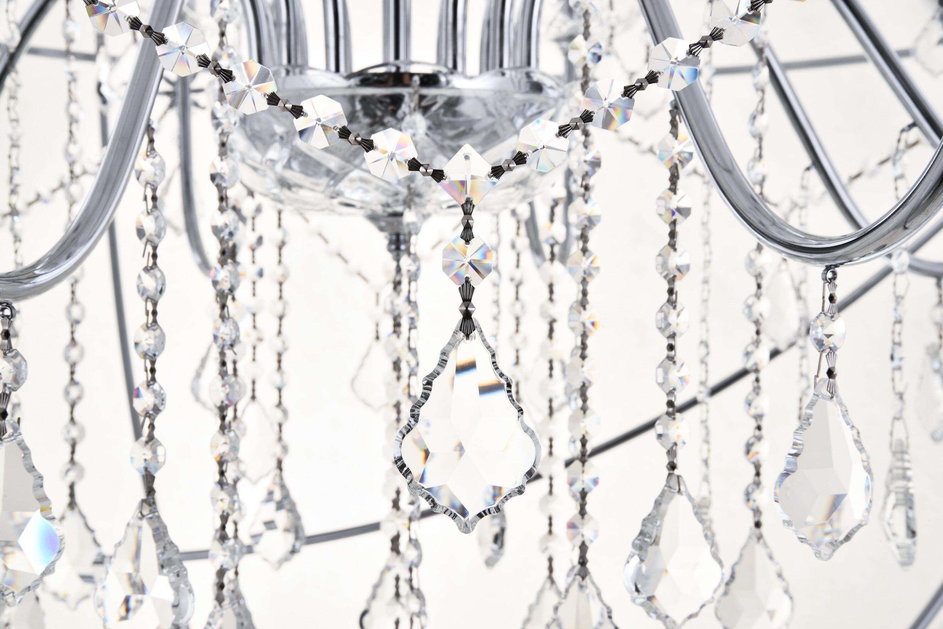 Elegant Decor Home Furnishing 12 -Light Chrome Transitional Globe Large Hanging Pendant light