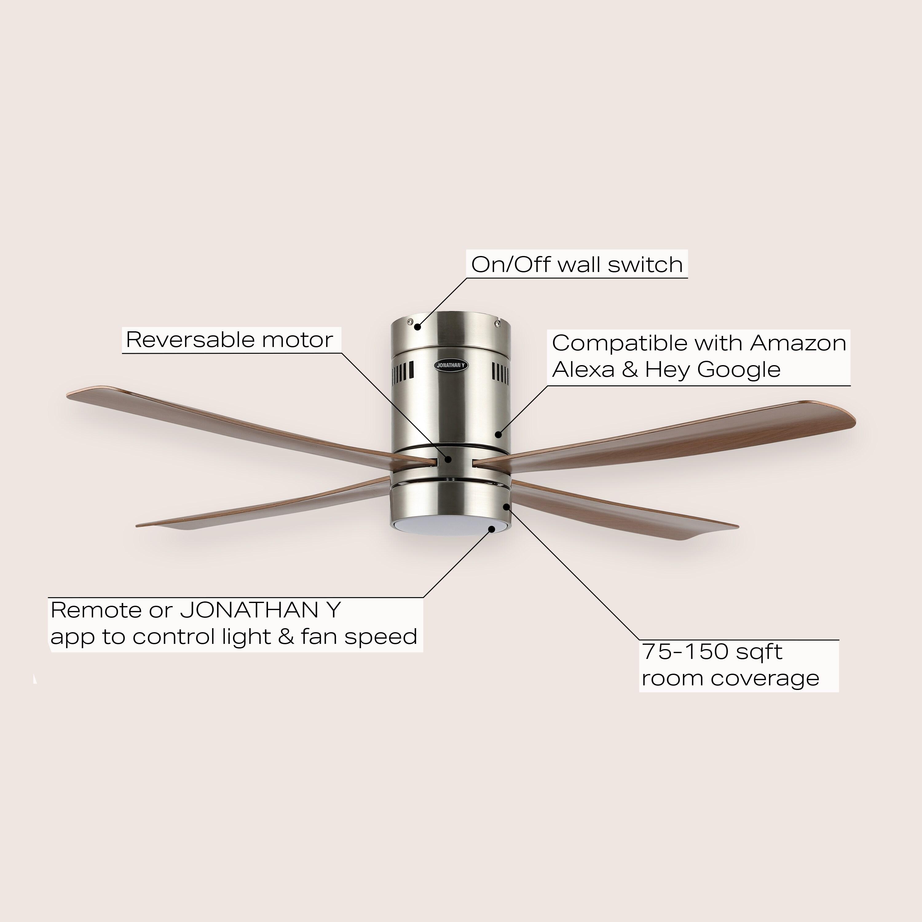 Jonathan Y Theo 52'' Ceiling Fan with LED Lights