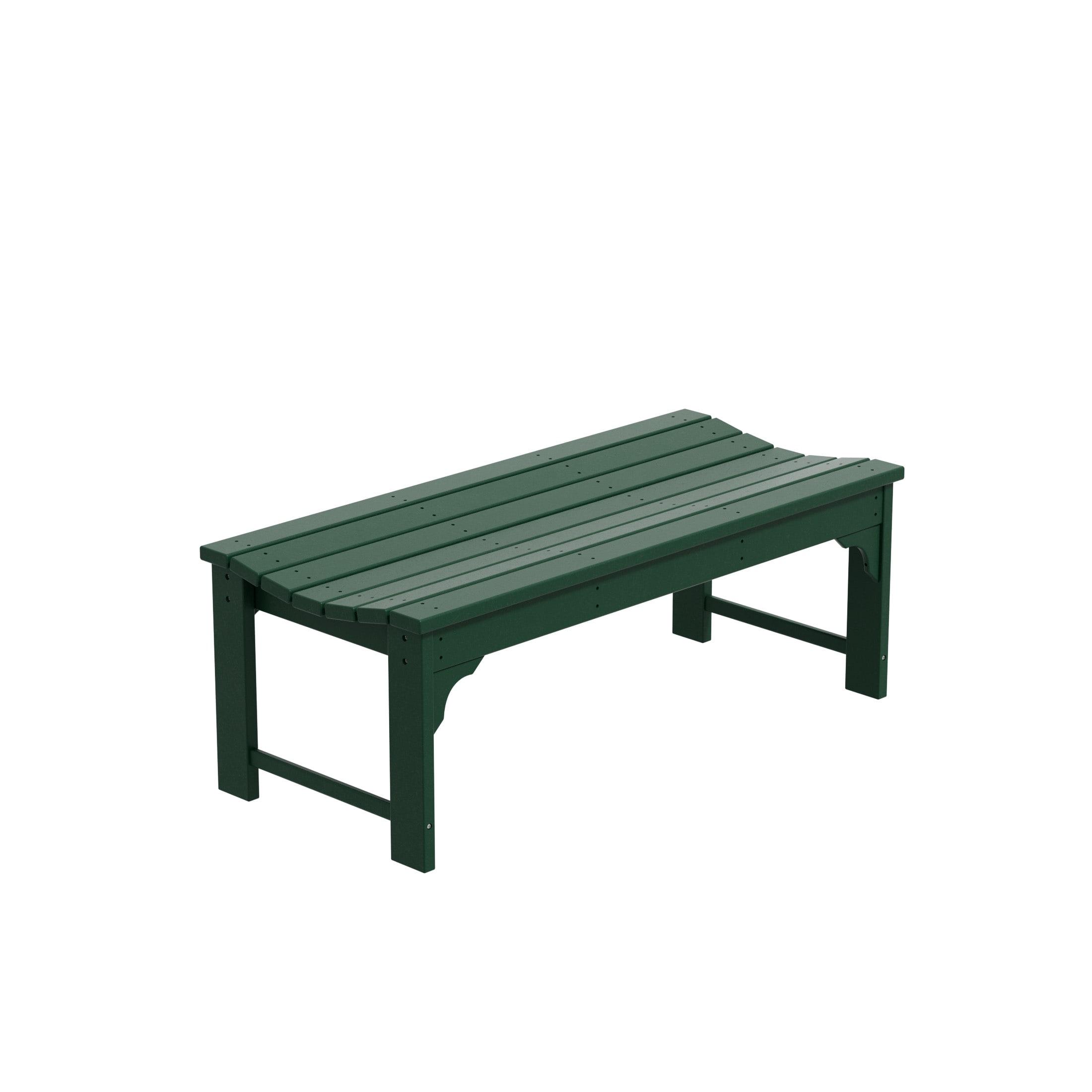 Polytrends  Laguna Hdpe All Weather Outdoor Patio 48" Bench Dark Green