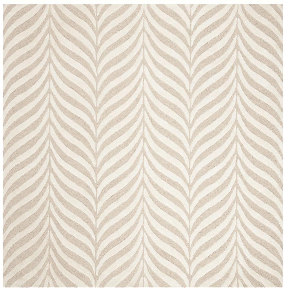 Bella BEL135 Hand Tufted Area Rug - Sand/Ivory - 5'x5' - Safavieh.