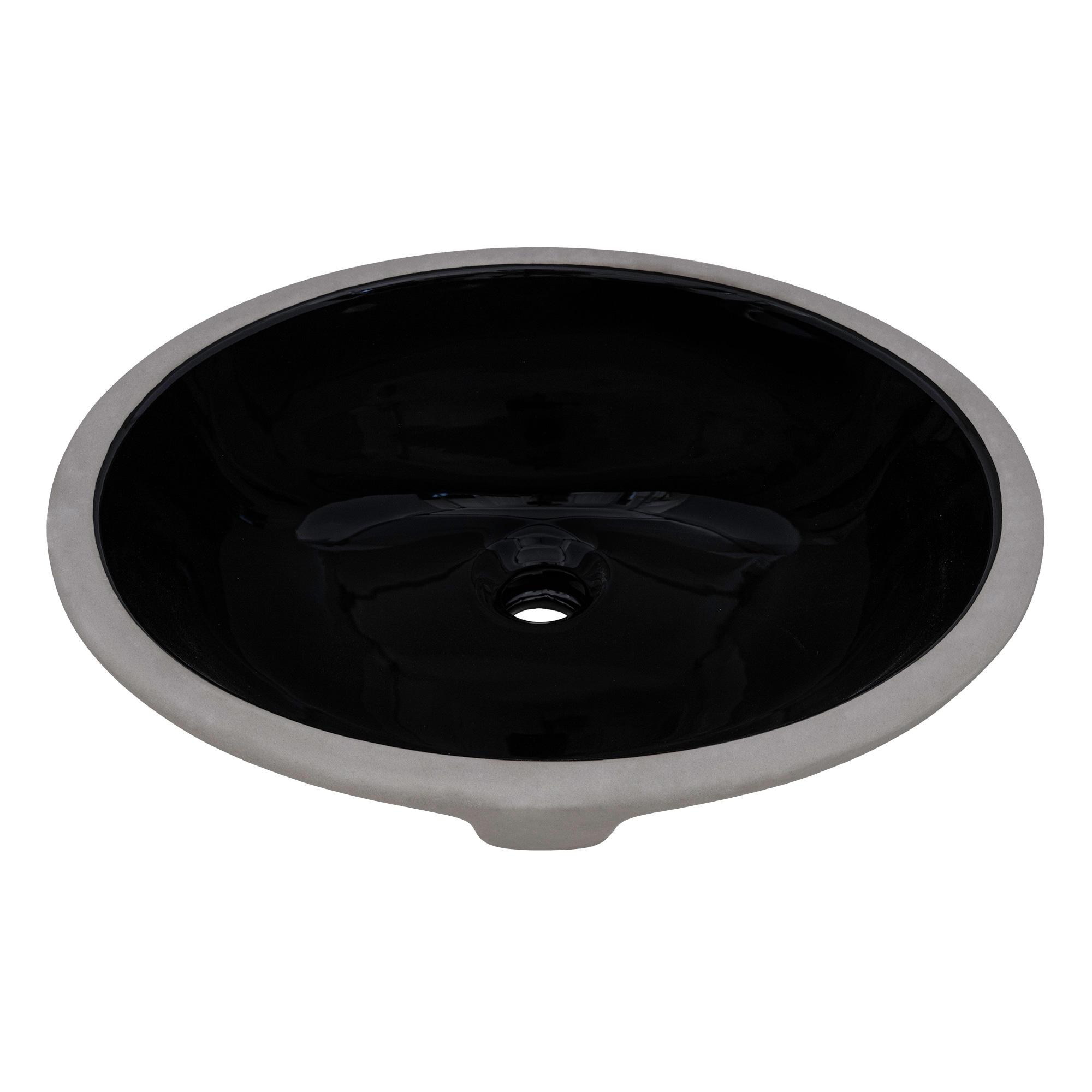 Ruvati 16 x 13 inch Undermount Bathroom Sink Oval Porcelain Ceramic with Overflow