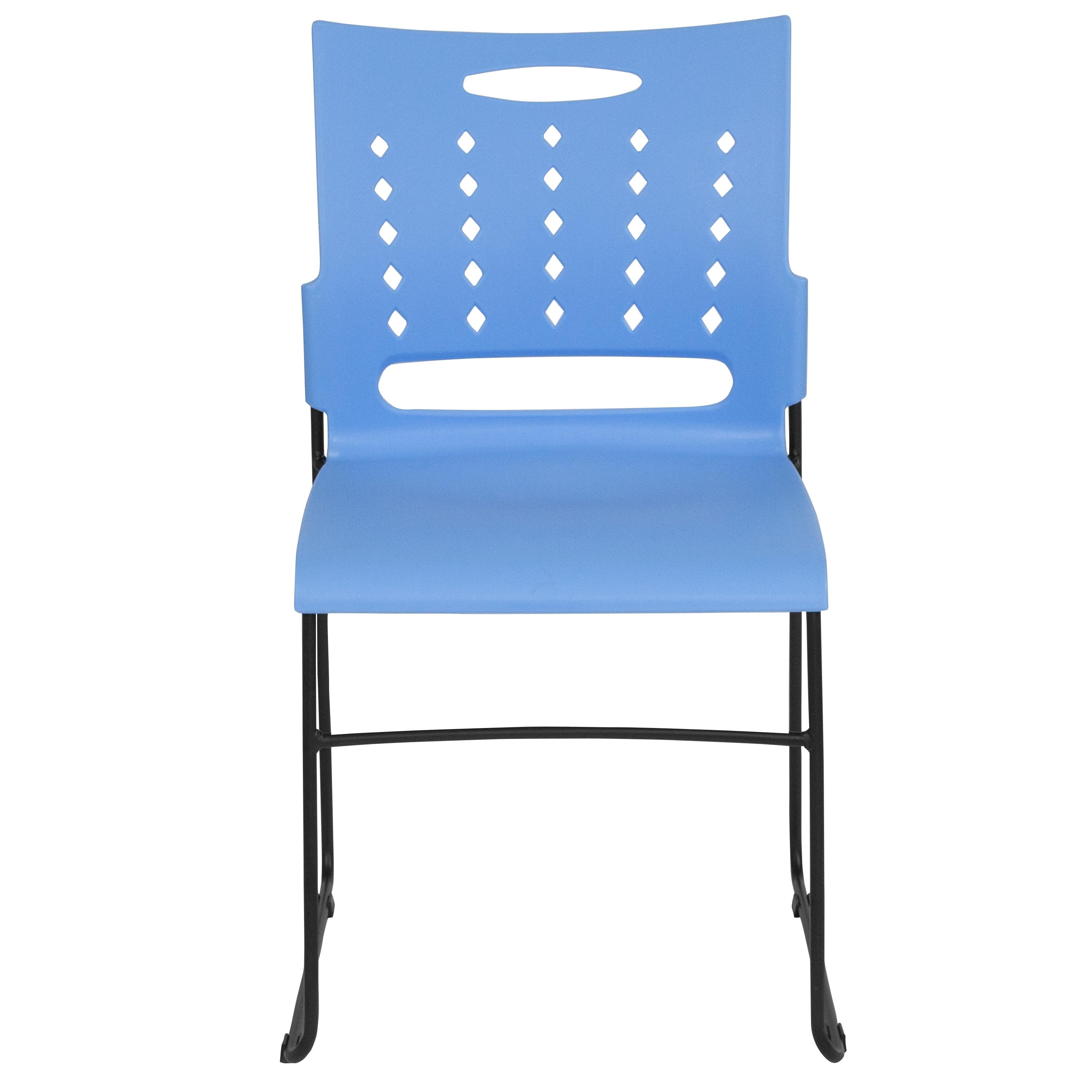 881 lb. Capacity Sled Base Stack Chair with Carry Handle and Air-Vent Back