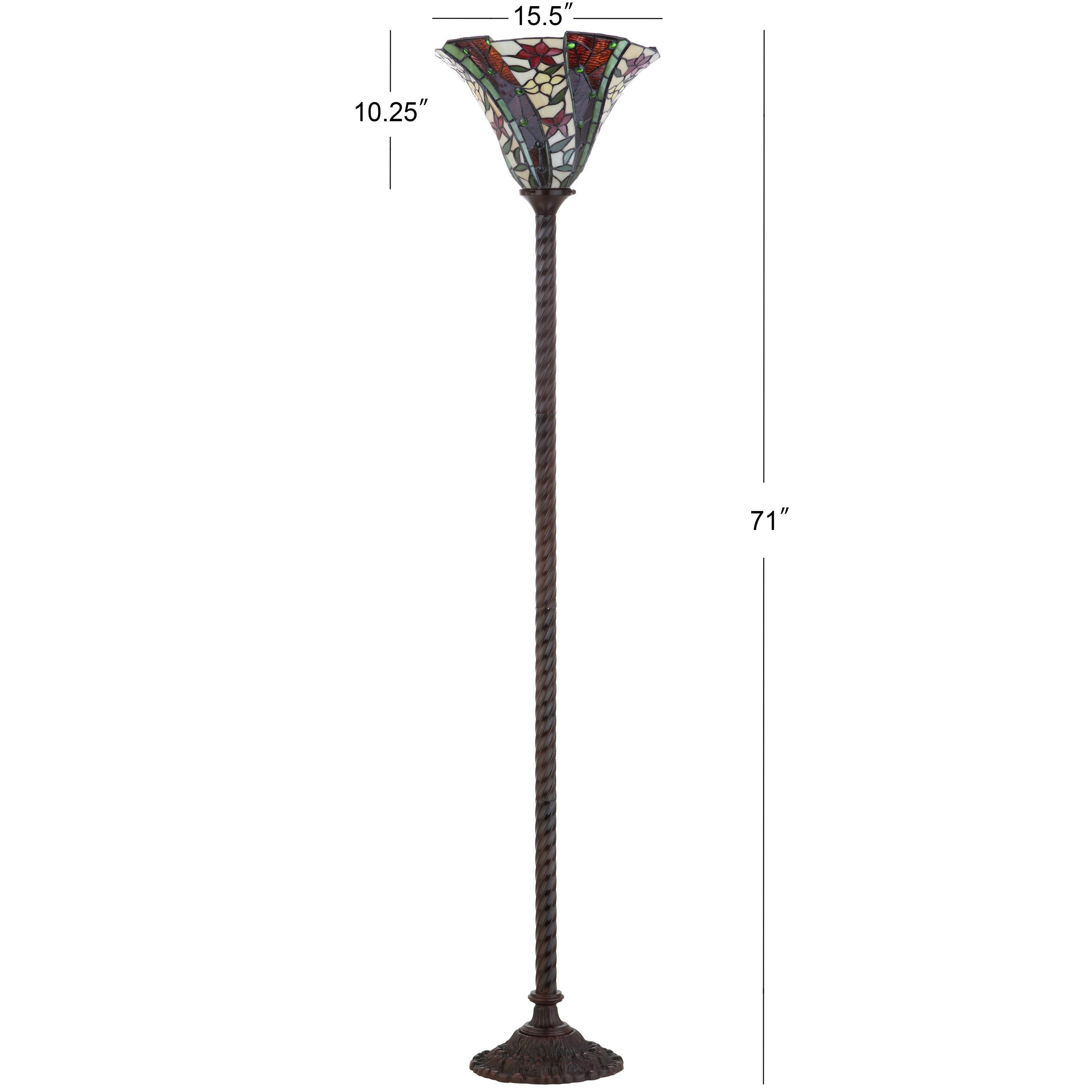 Williams Tiffany-Style 71" Torchiere LED Floor Lamp, Bronze