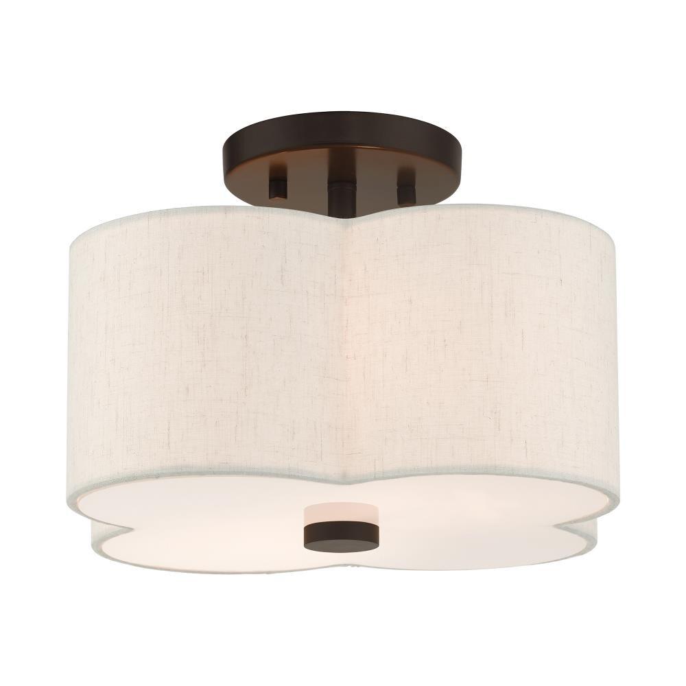 Livex Lighting Solstice 2 - Light Semi-Flush Mount in  English Bronze