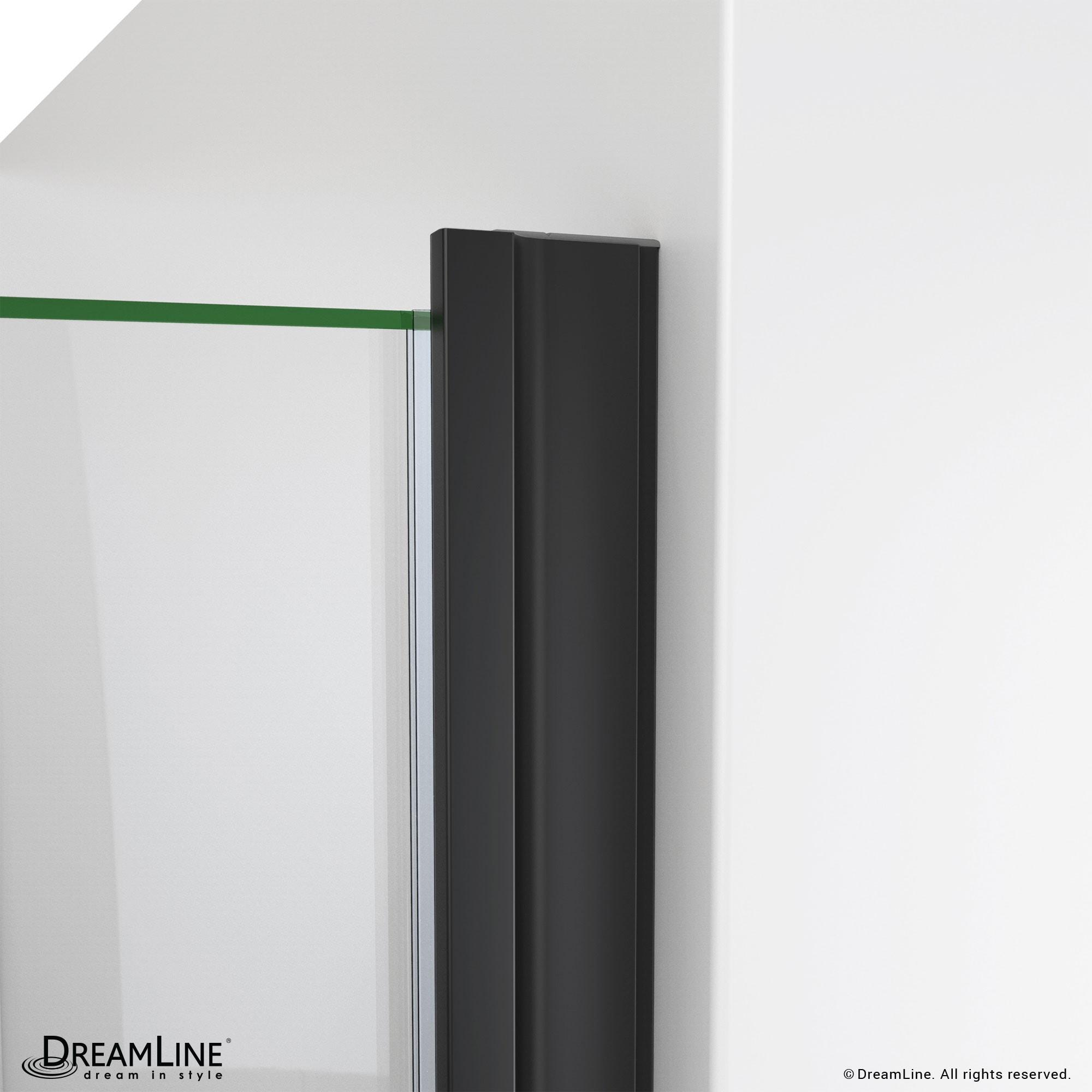 DreamLine SDA230W720VMX09 Alliance Swing 30" W x 72 5/8" H Semi-Frameless Swing Shower Door in Matte Black and Clear Glass