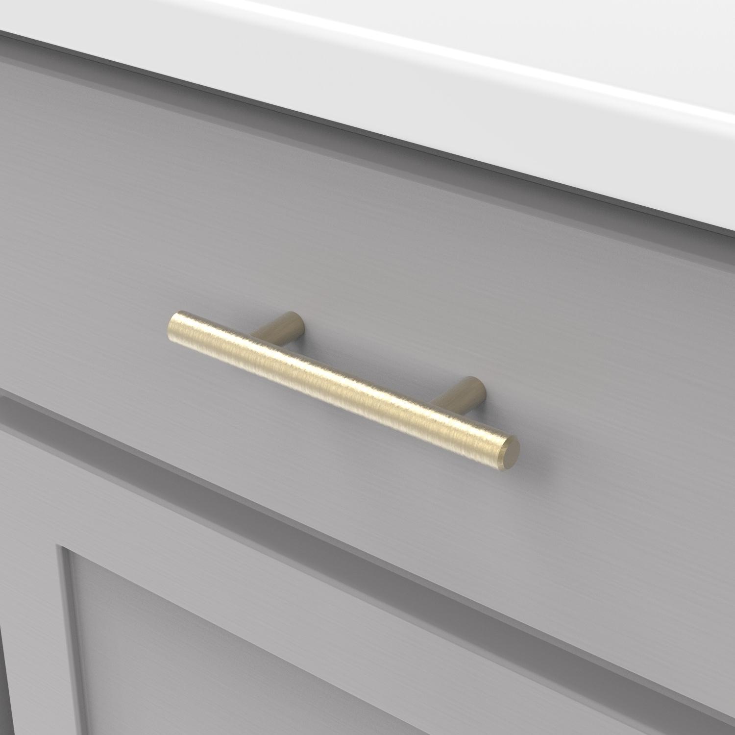 Bar Pull Kitchen Cabinet Handles, Solid Core Drawer Pulls for Cabinet Doors, 3"