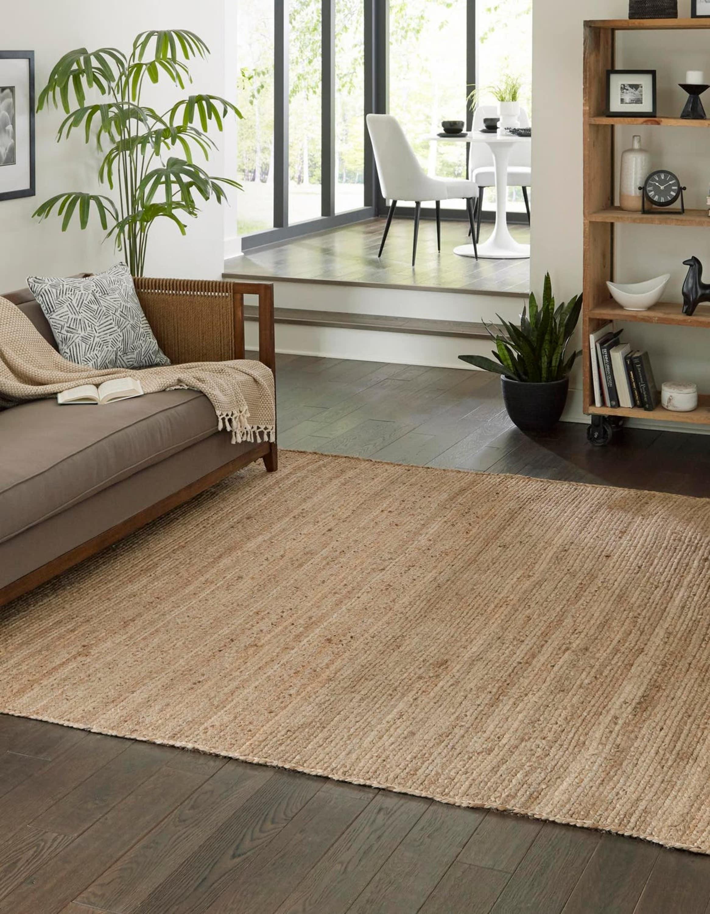 Unique Loom 8' 0 x 8' 0 Dhaka Braided Jute Square Area Rug