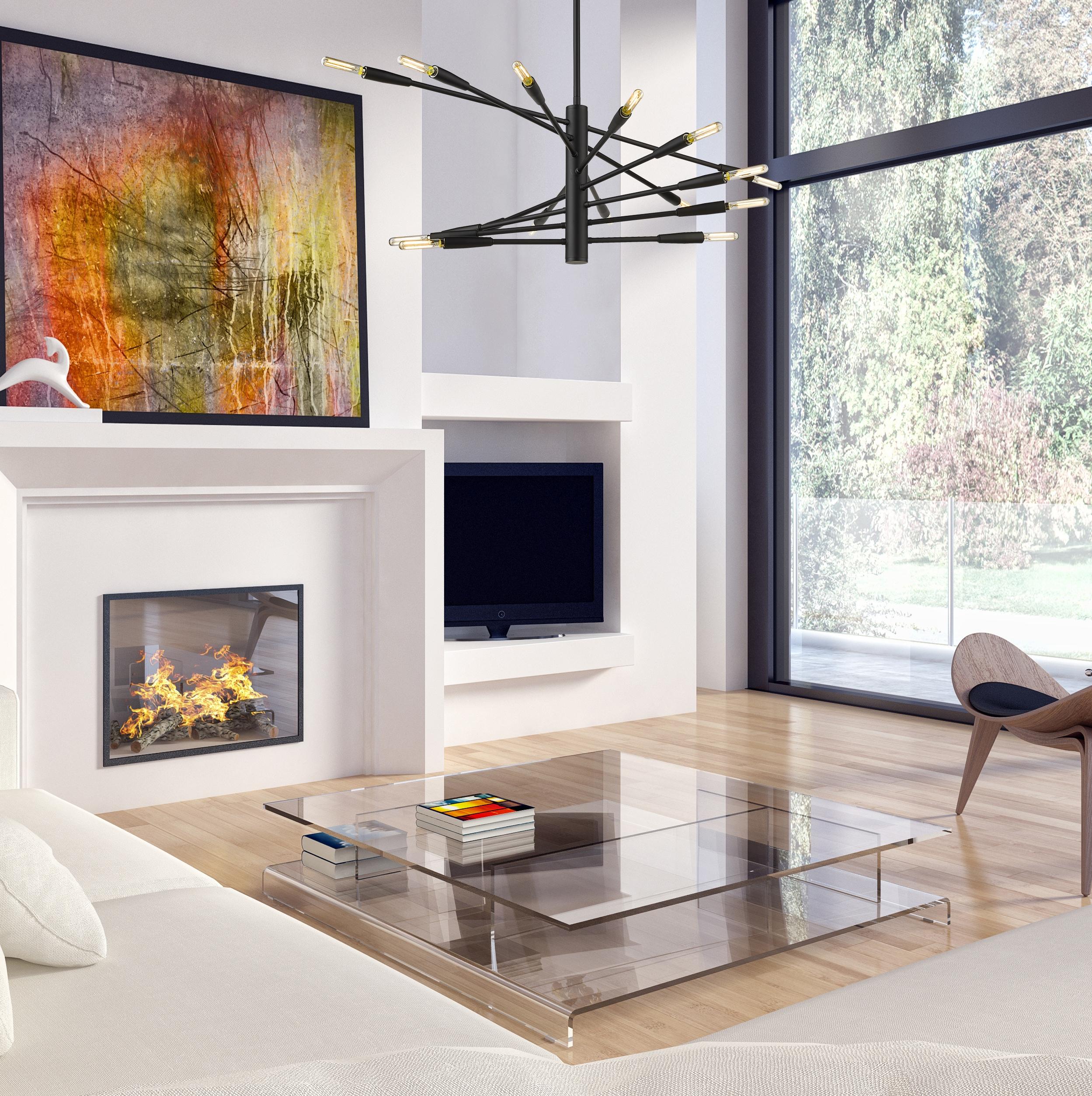 Z-Lite Ascension 16 - Light Chandelier in  Matte Black