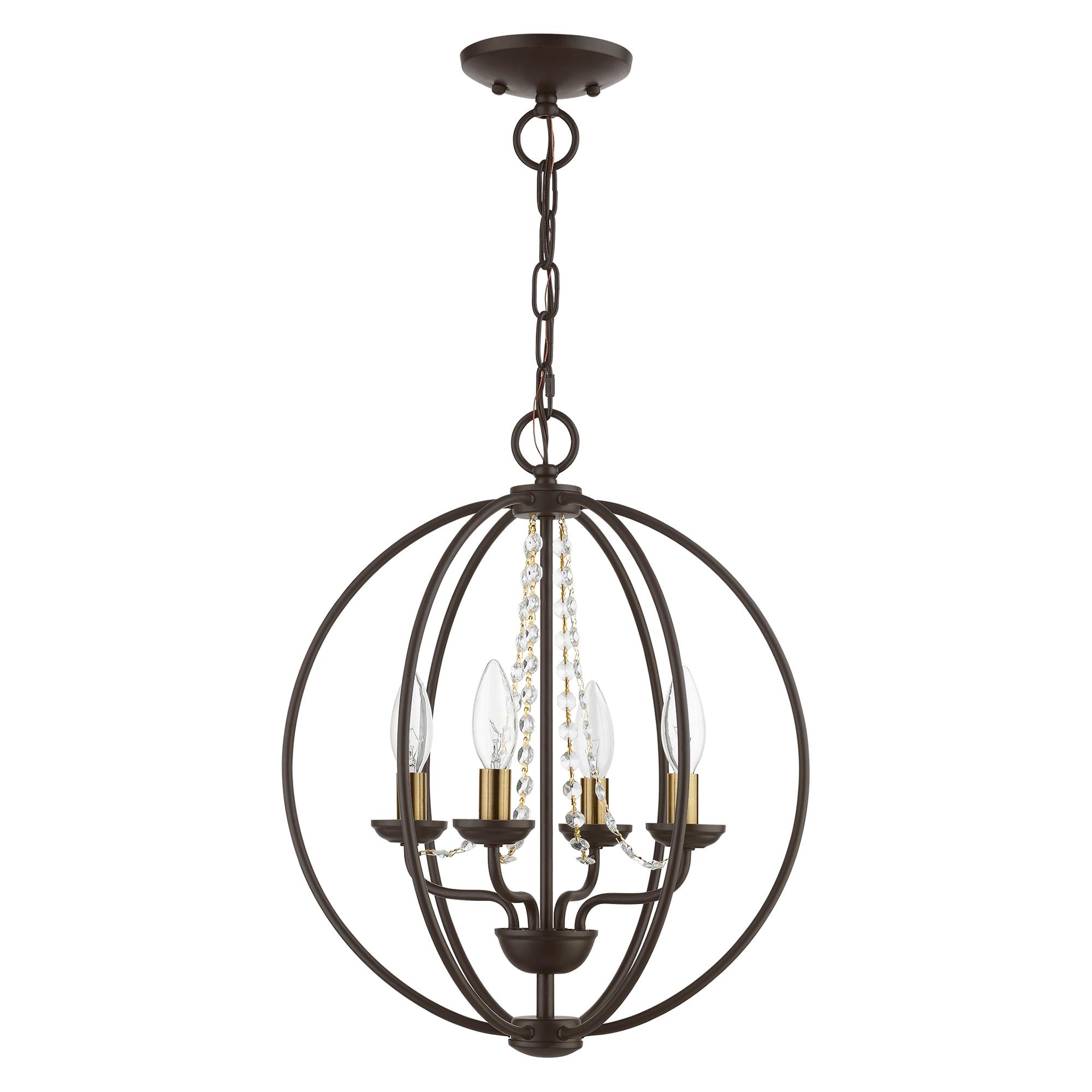 Livex Lighting Arabella 4 - Light Chandelier in  Bronze/Antique Brass