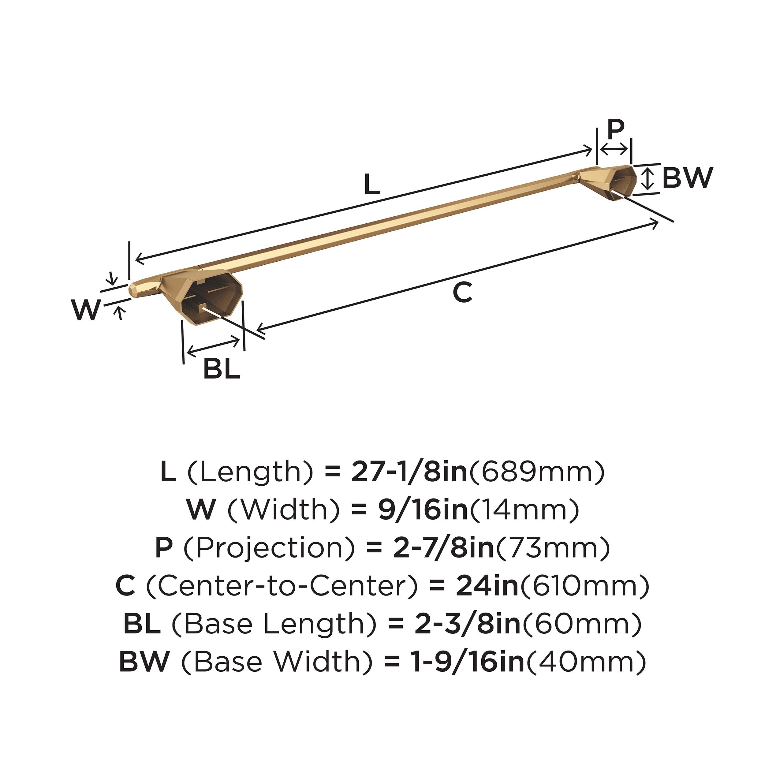 Amerock St. Vincent Champagne Bronze 24 inch (610mm) Towel Bar