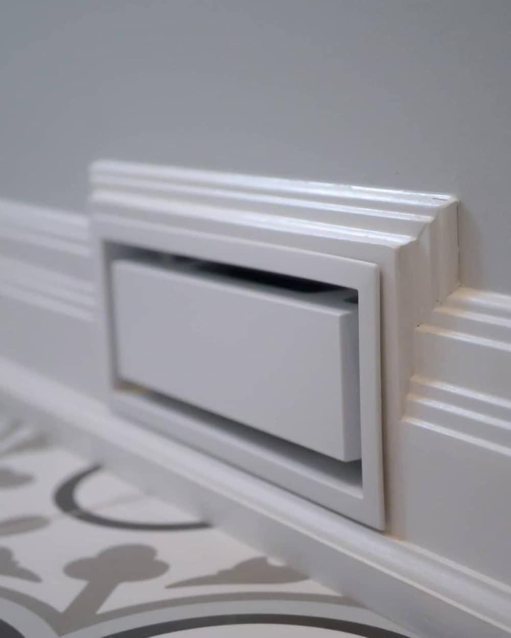 Aria Vent Drywall Lite Frame Collection Air Return, Satin White (10" x 14")