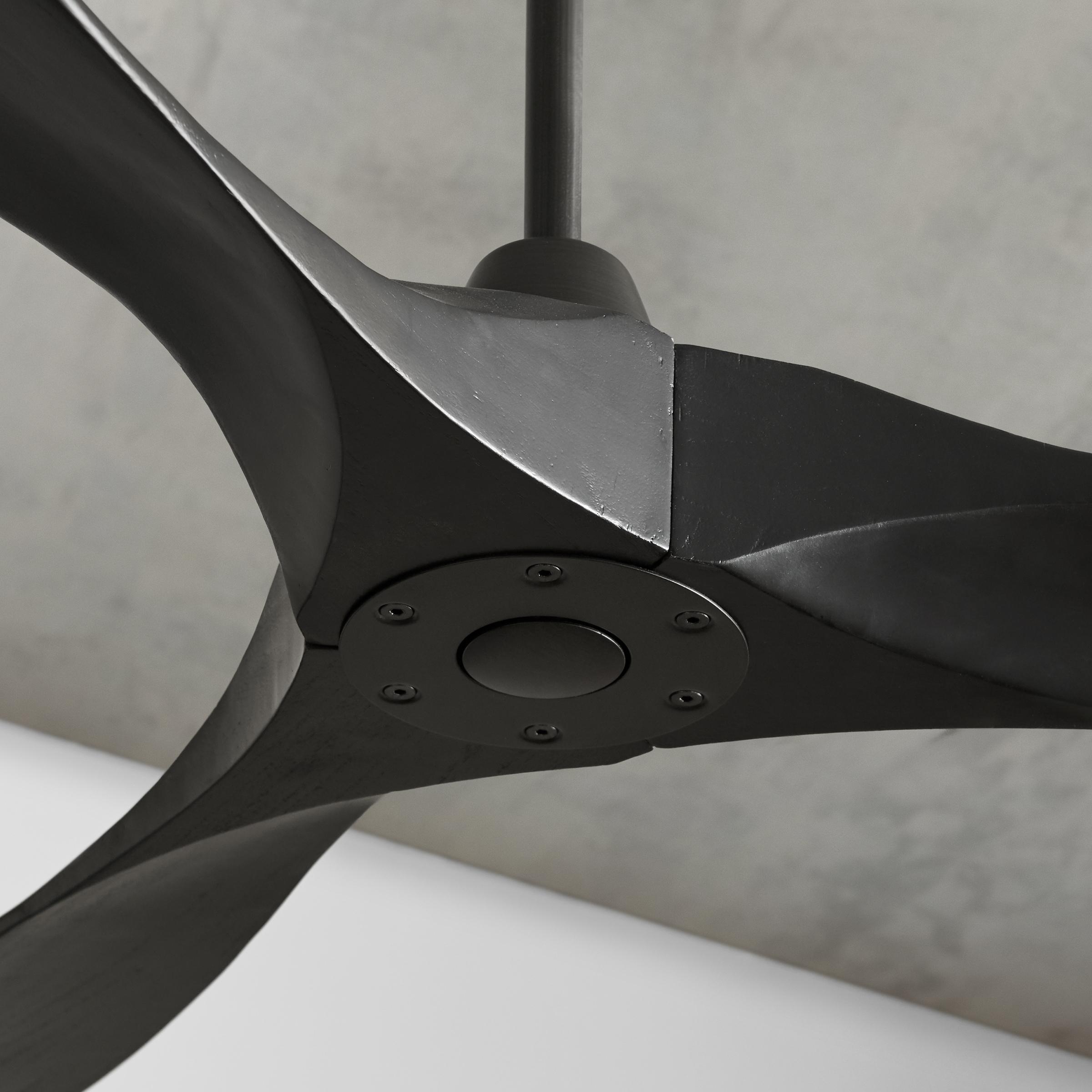 Matte Black 70" Energy-Efficient Ceiling Fan with Remote