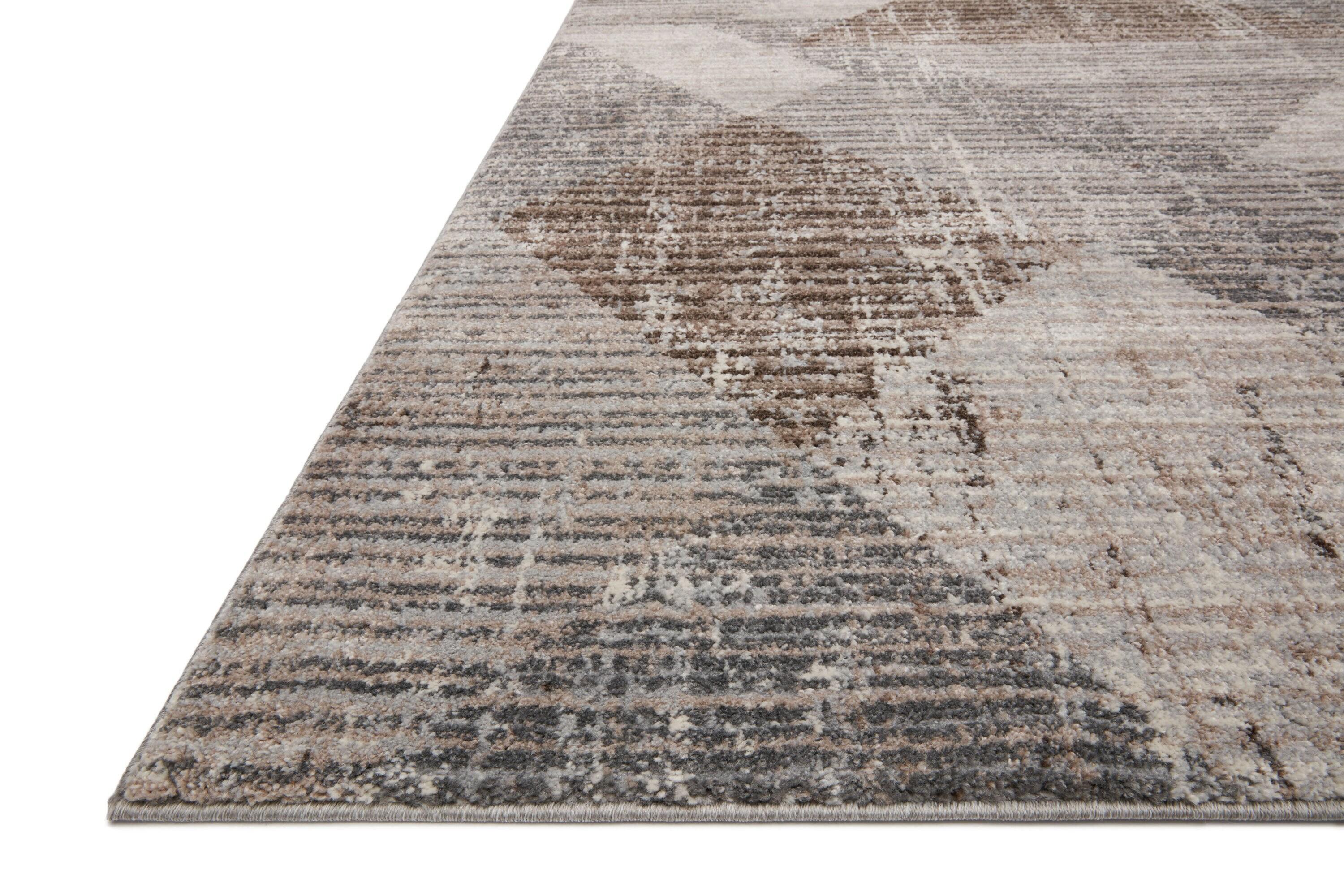 Loloi II Austen AUS-04 Geometric Stone / Bark Area Rug 9'-3" x 13'-3"