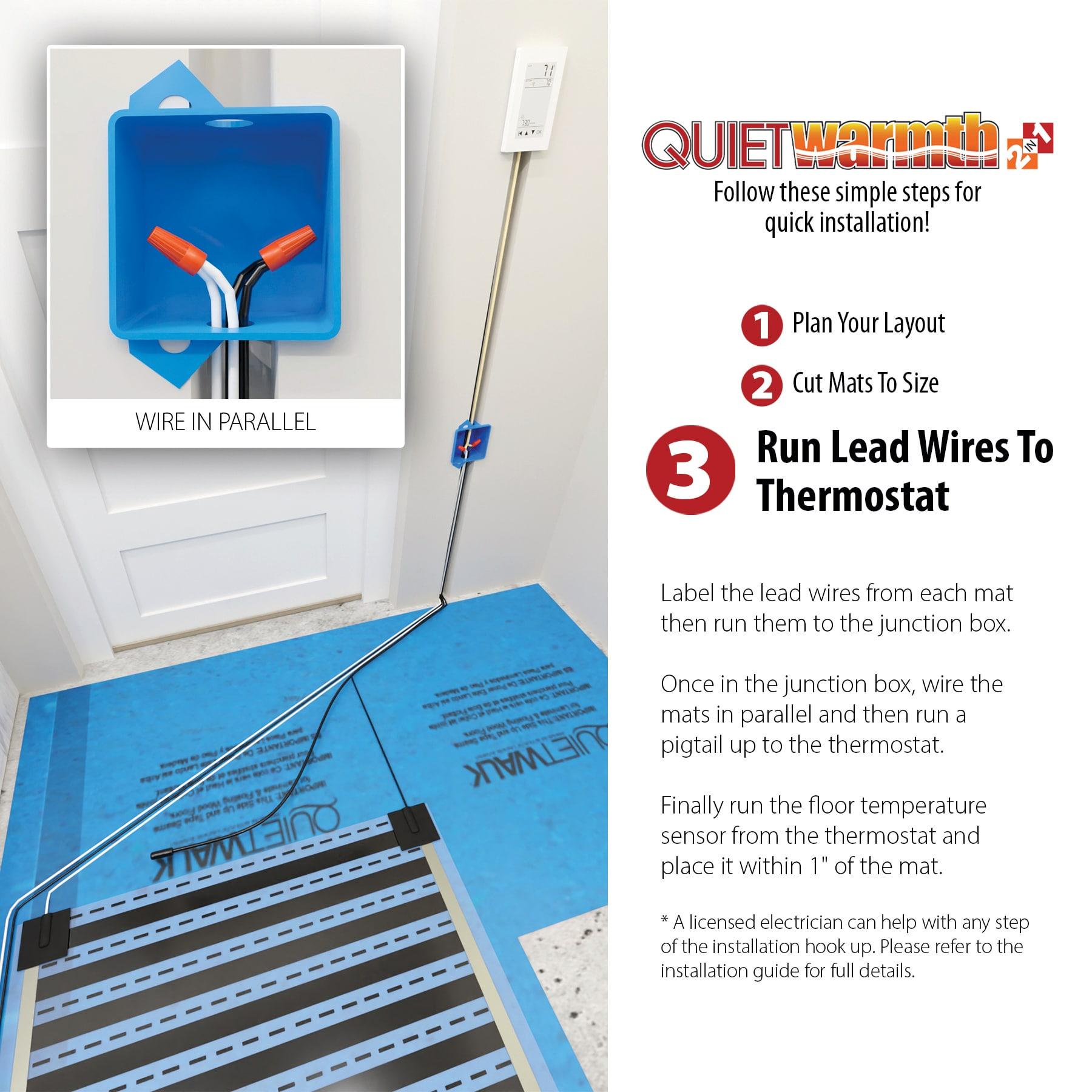 QuietWarmth 240-volt Radiant 2-in-1 Float 16-ft x 18-in Underfloor heating mat 25-sq ft