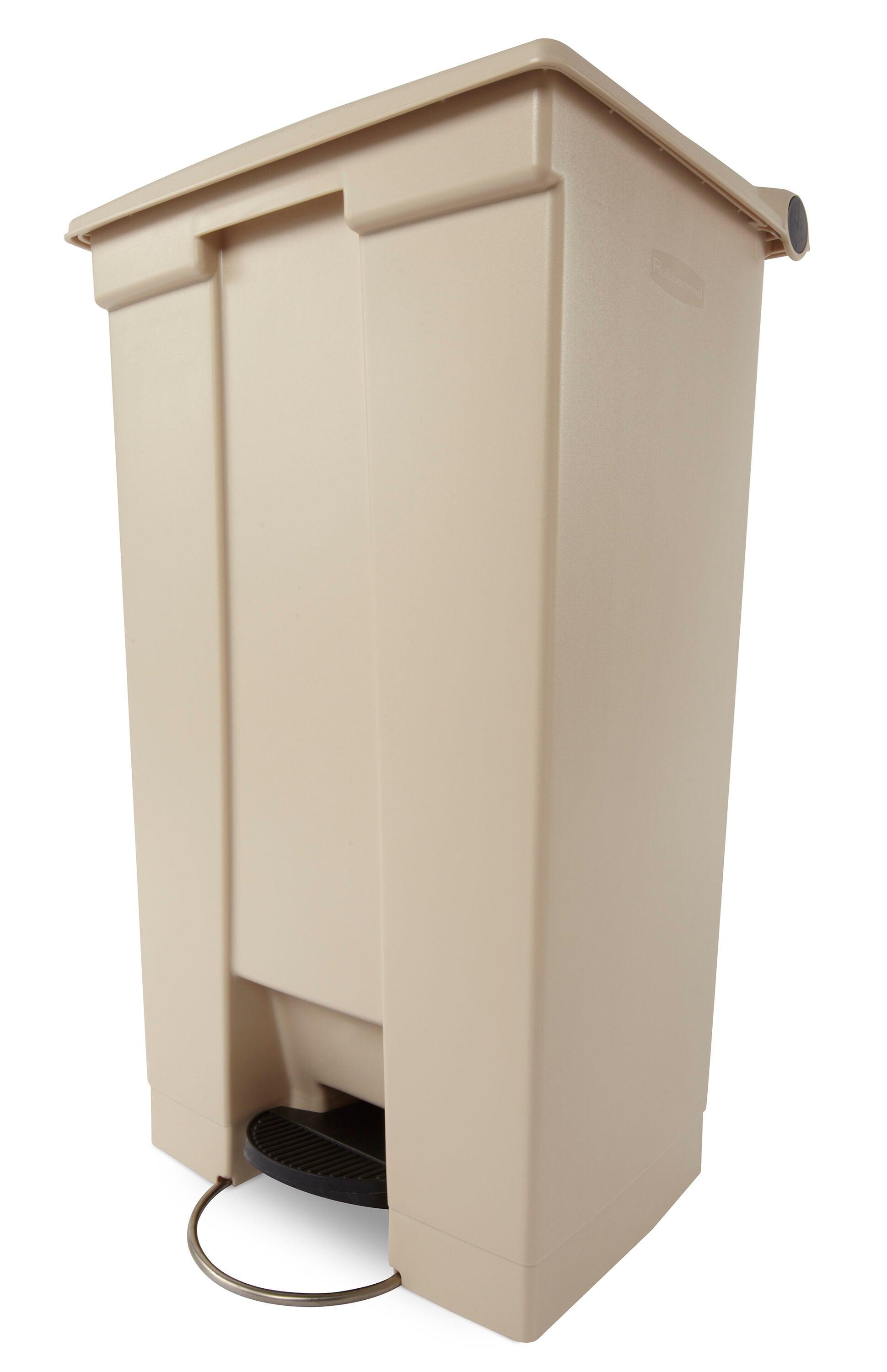 Rubbermaid Commercial Products Plastic Step On Kitchen Trash Can - 23 Gallons