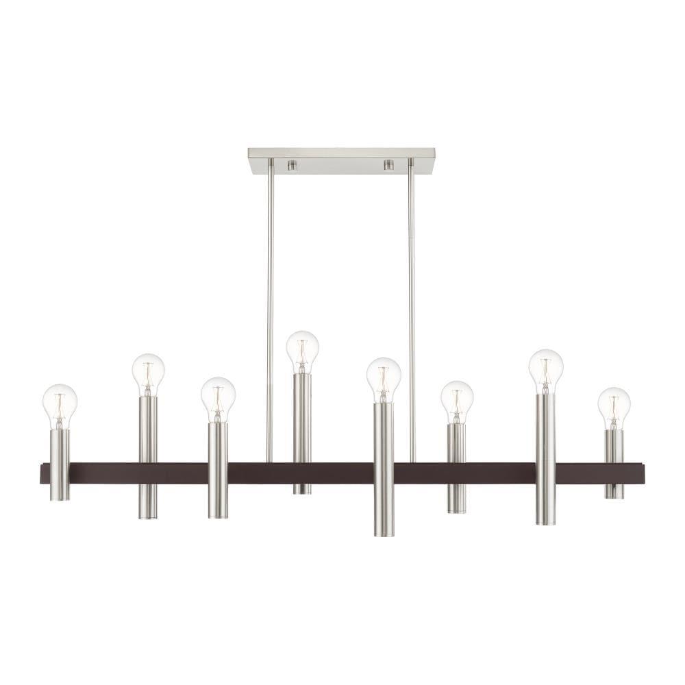 Helsinki 8-Light Brushed Nickel and Bronze Chandelier
