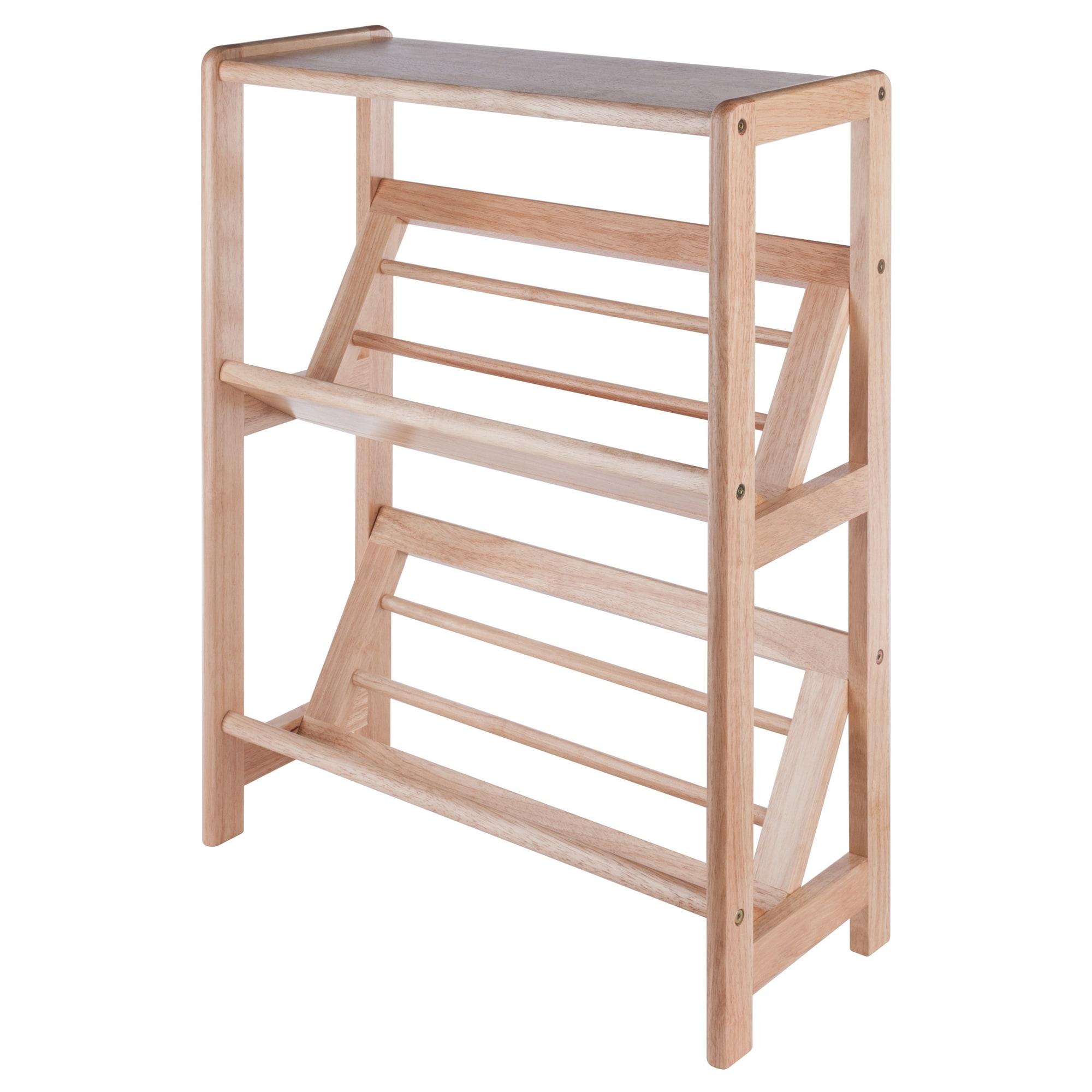 30.10" Juliet Book Shelf Natural - Winsome: 3-Tier Open-Back Design, Wood Composite, Metal Hardware