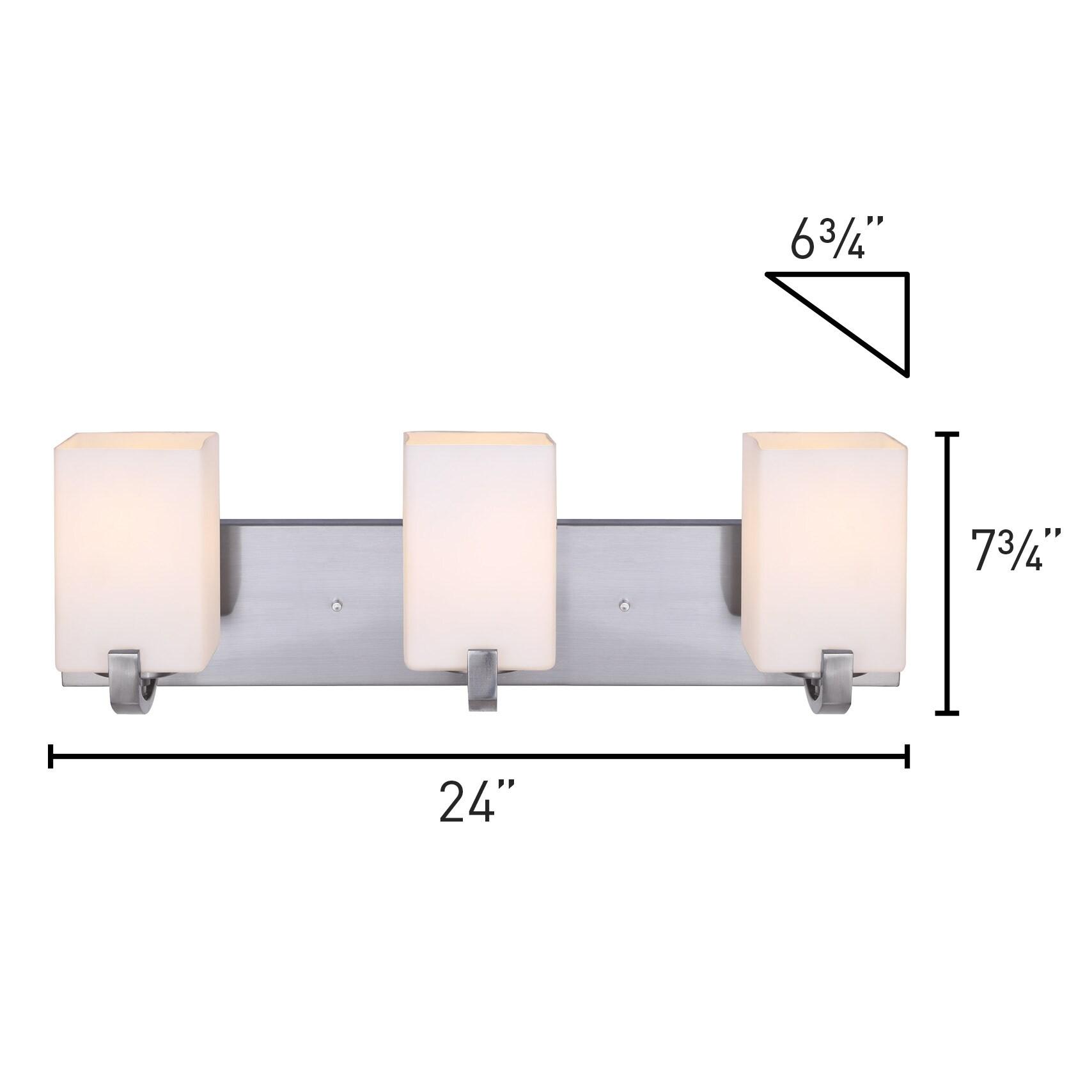 Palmer 3-Light Brushed Nickel Bath Light