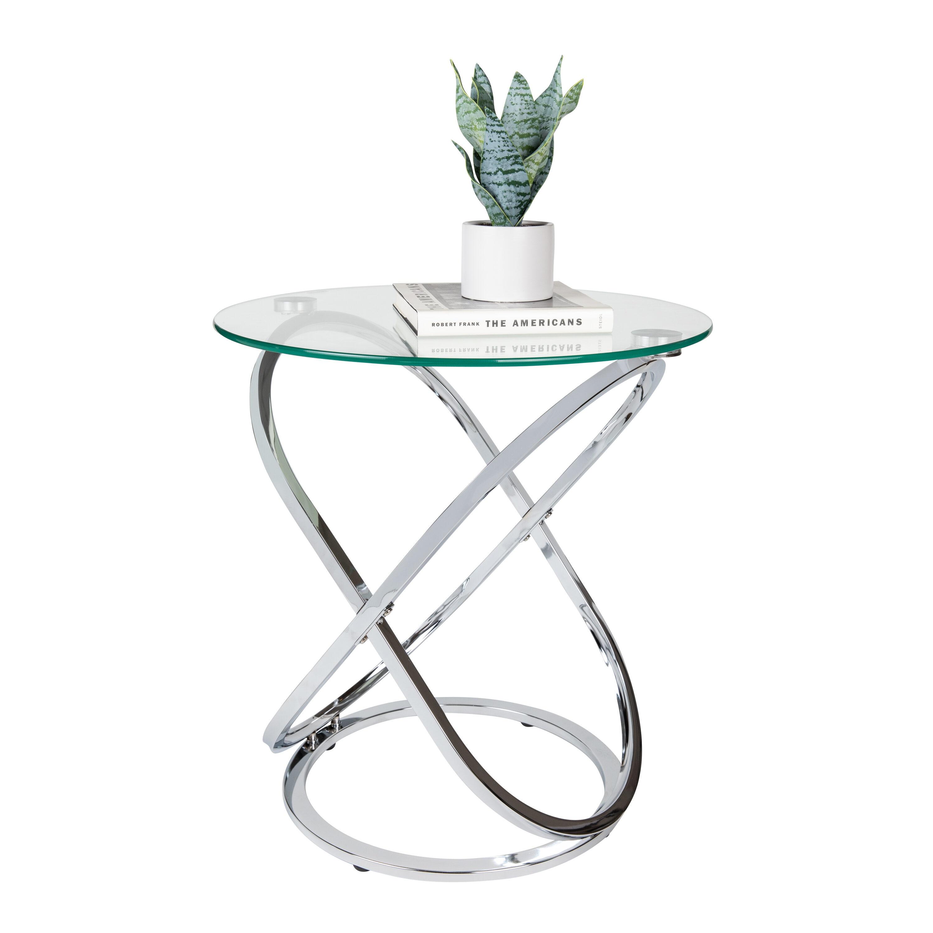 Etta Avenue™ Dimitri Glass Top End Table